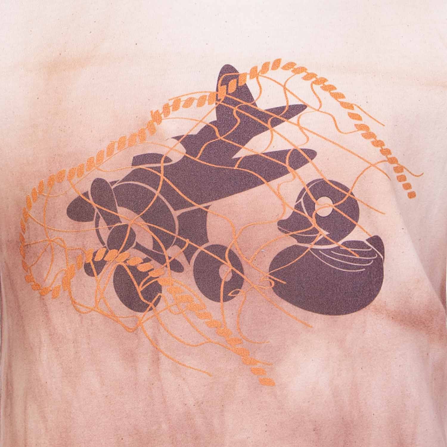 Artisanal T-Shirt Naturally Dyed with Organic Red Onion – view 3 – Infantium Victoria