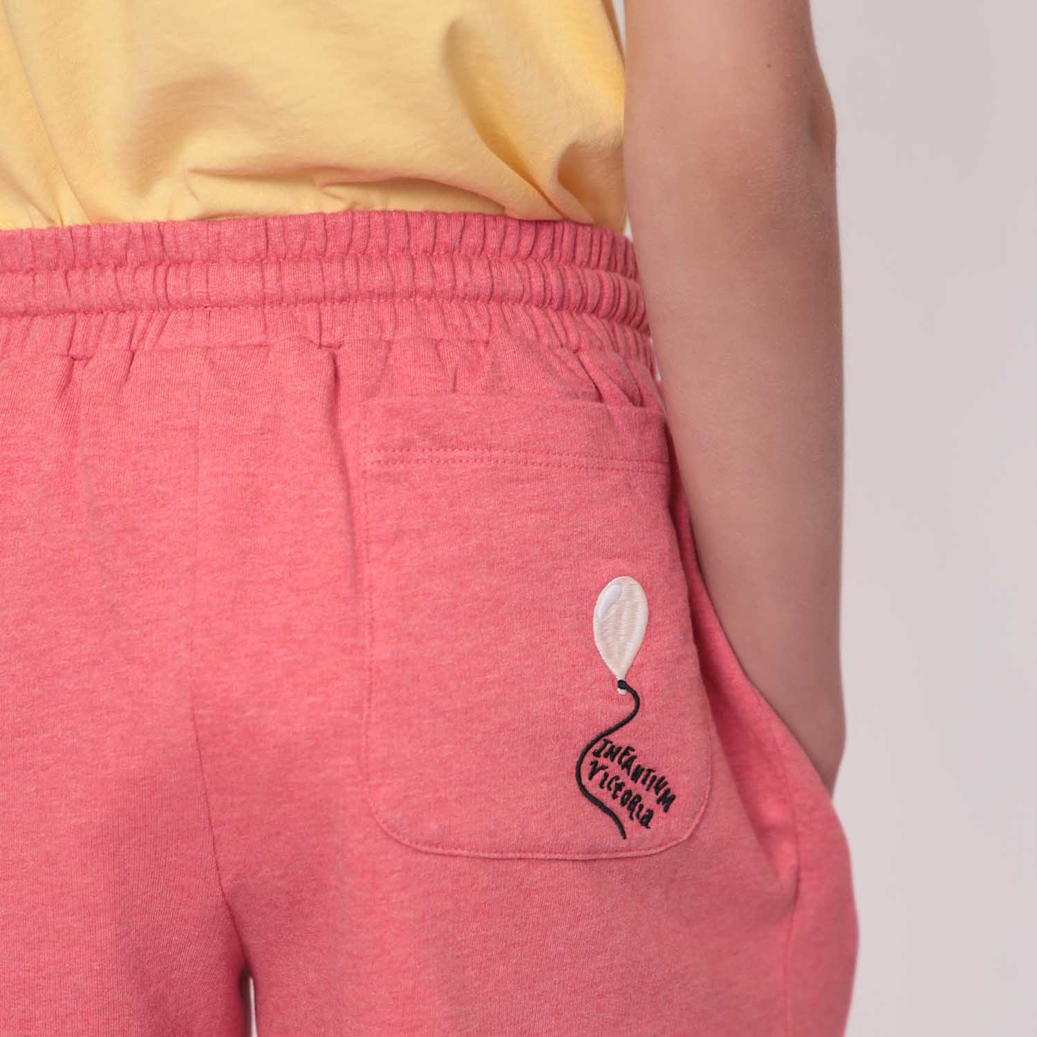 Red Girls and Boys Sweat Shorts – view 4 – Infantium Victoria