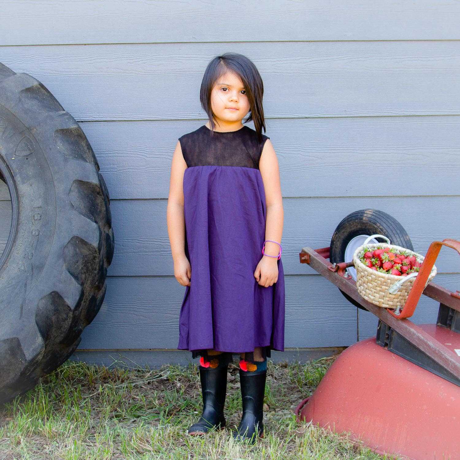 Purple Dress for Girls – view 2 – Infantium Victoria