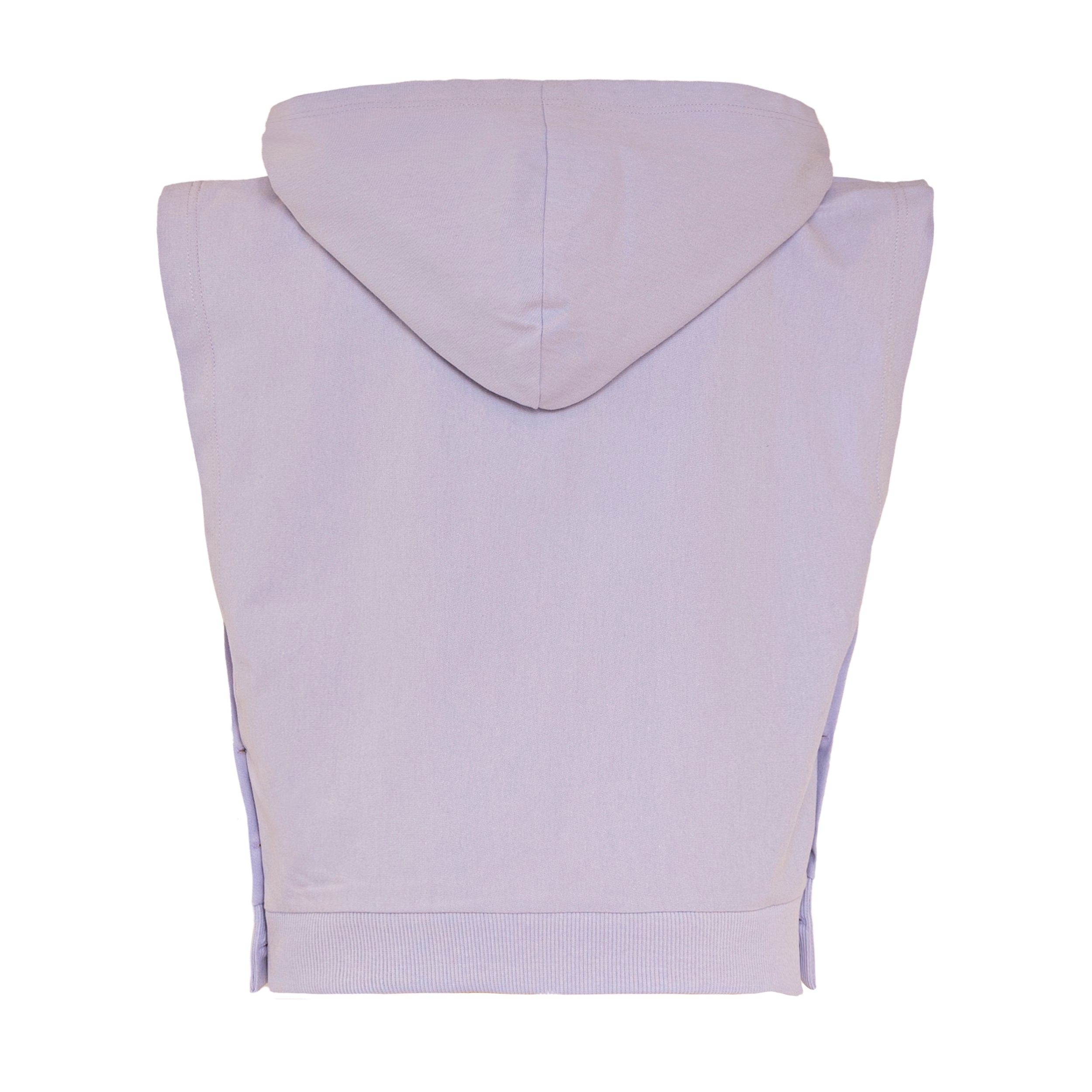 Kids Lilac Sleeveless Hoodie with Embroidery – view 3 – Infantium Victoria