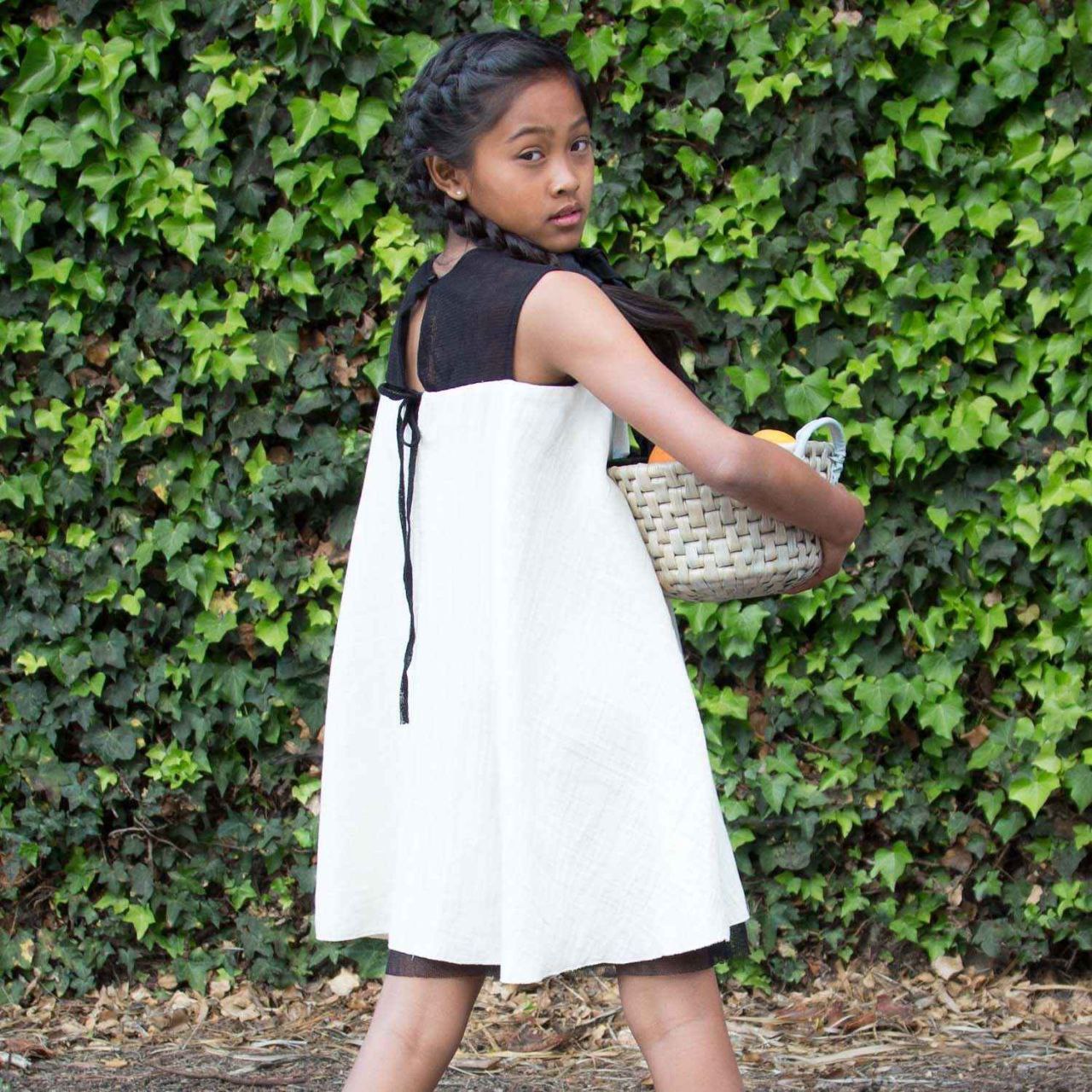 White Baby Doll Dress for Girls – view 3 – Infantium Victoria