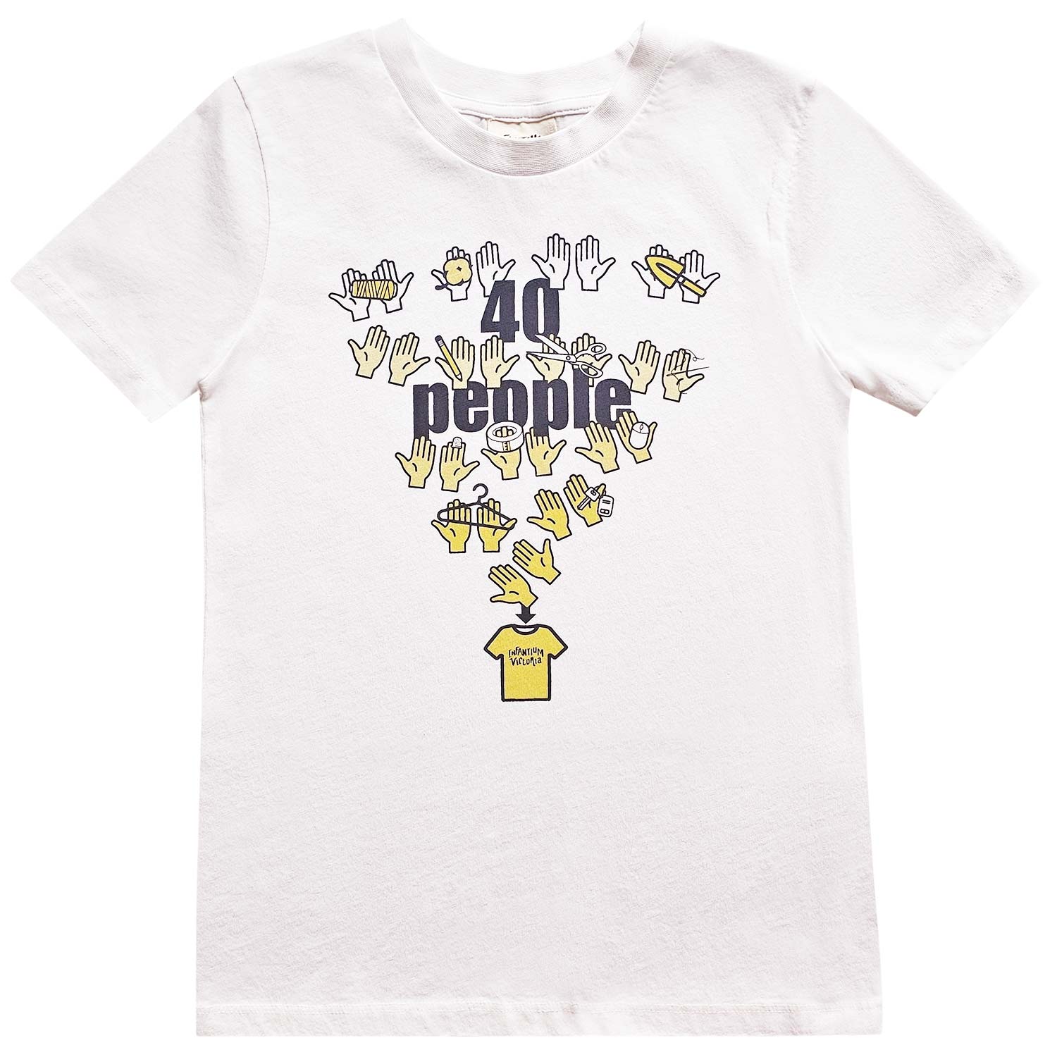 Infographics T-shirt with Printed Hands for Kids – Infantium Victoria
