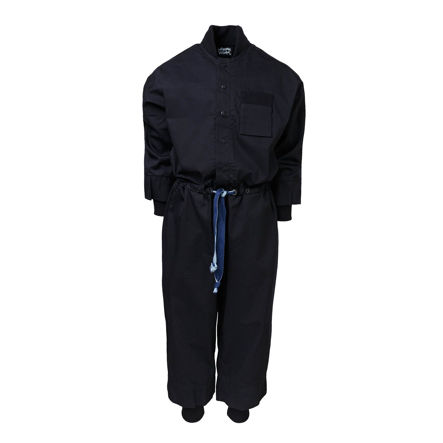 PRELOVED Black Cotton Overall, 1 year – Infantium Victoria