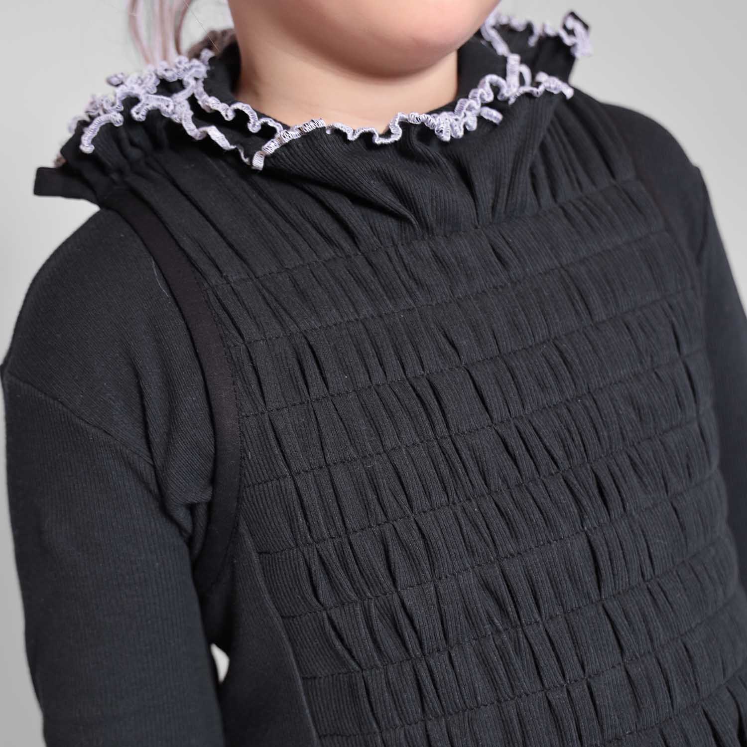Wednesday Black Dress for Girls – view 3 – Infantium Victoria