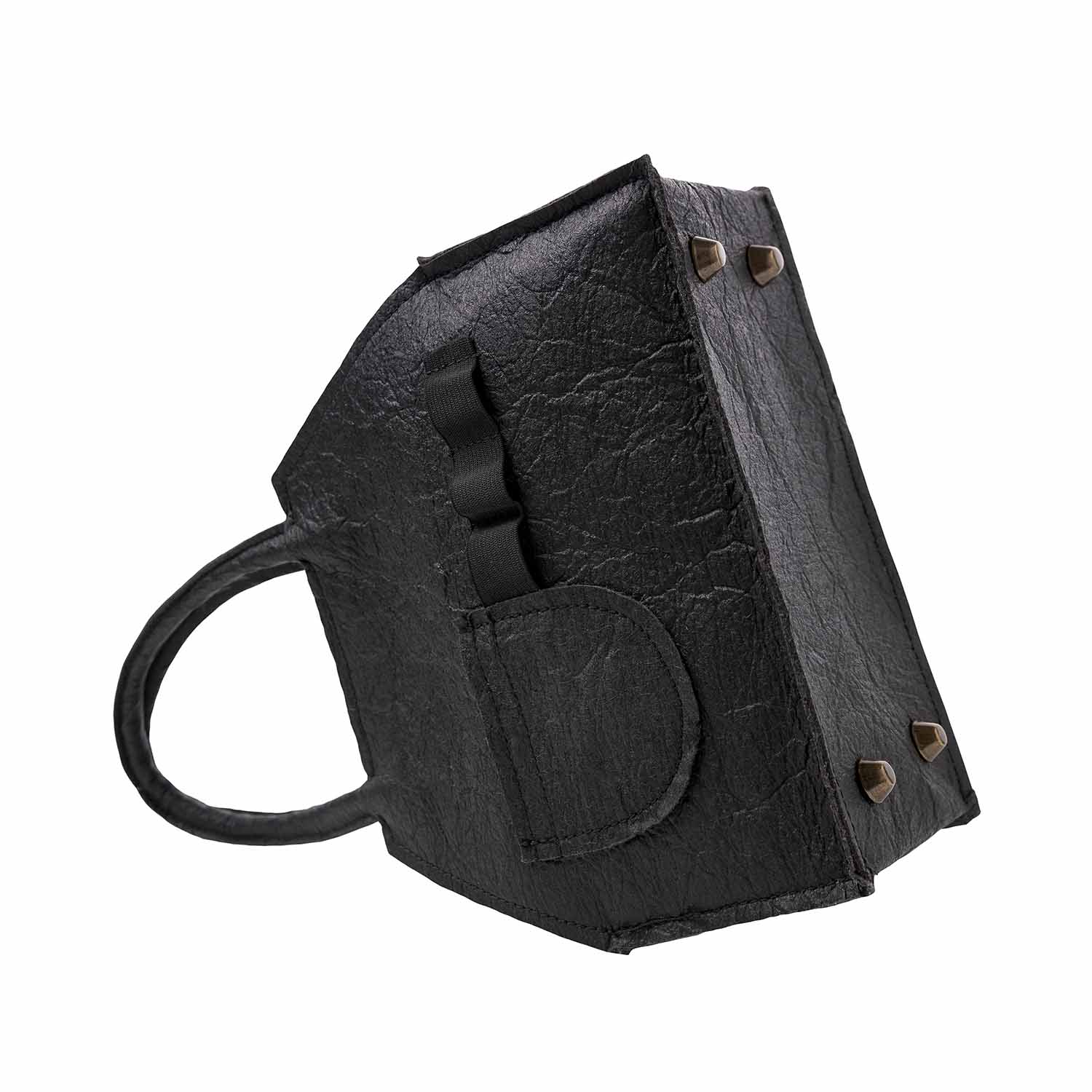 Black Pinatex Handbag – view 4 – Infantium Victoria