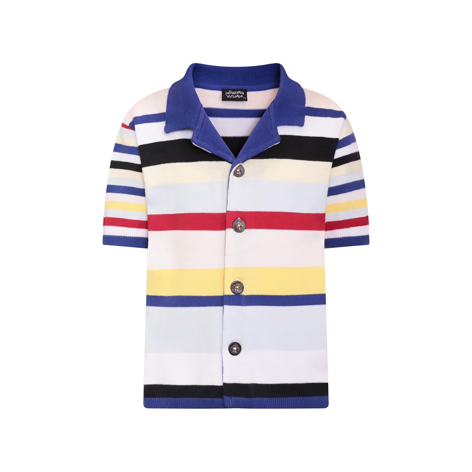Knitted Shirt with Bright Stripes – Infantium Victoria