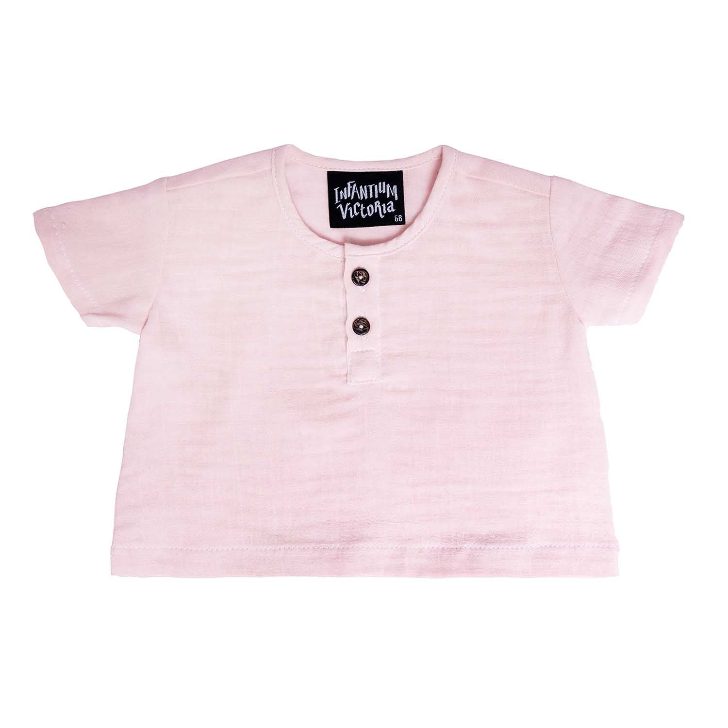 Baby T Shirt in Pink Muslin – Infantium Victoria