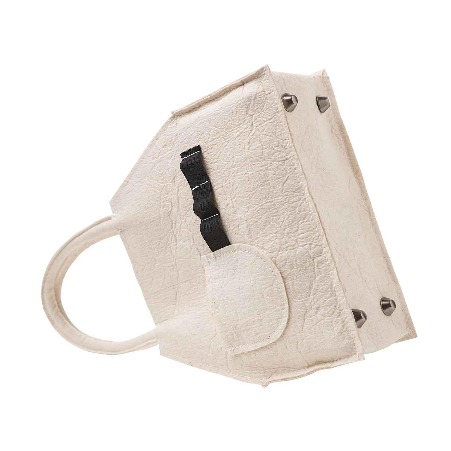 White Pinatex Handbag – view 4 – Infantium Victoria