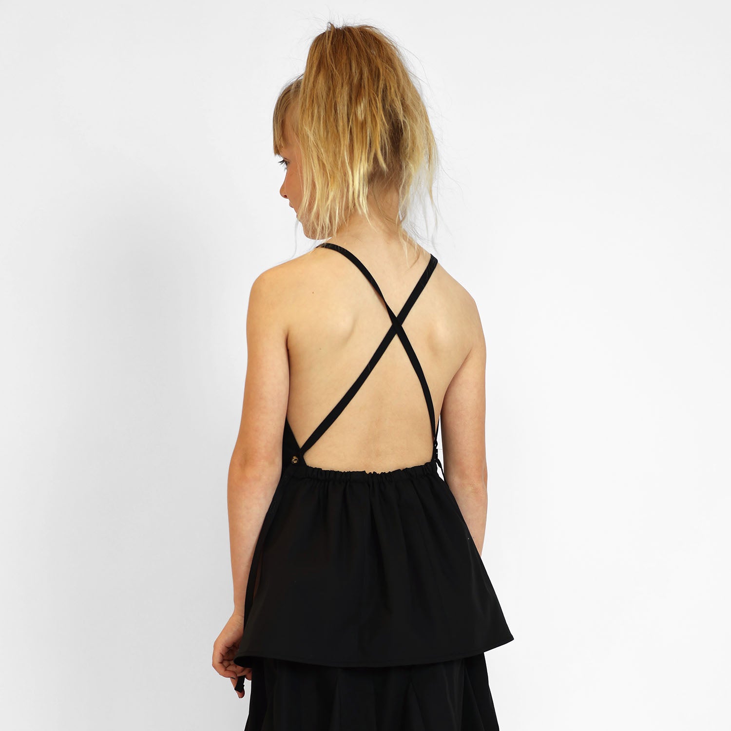 Zero Waste Girls Black Dress – view 4 – Infantium Victoria
