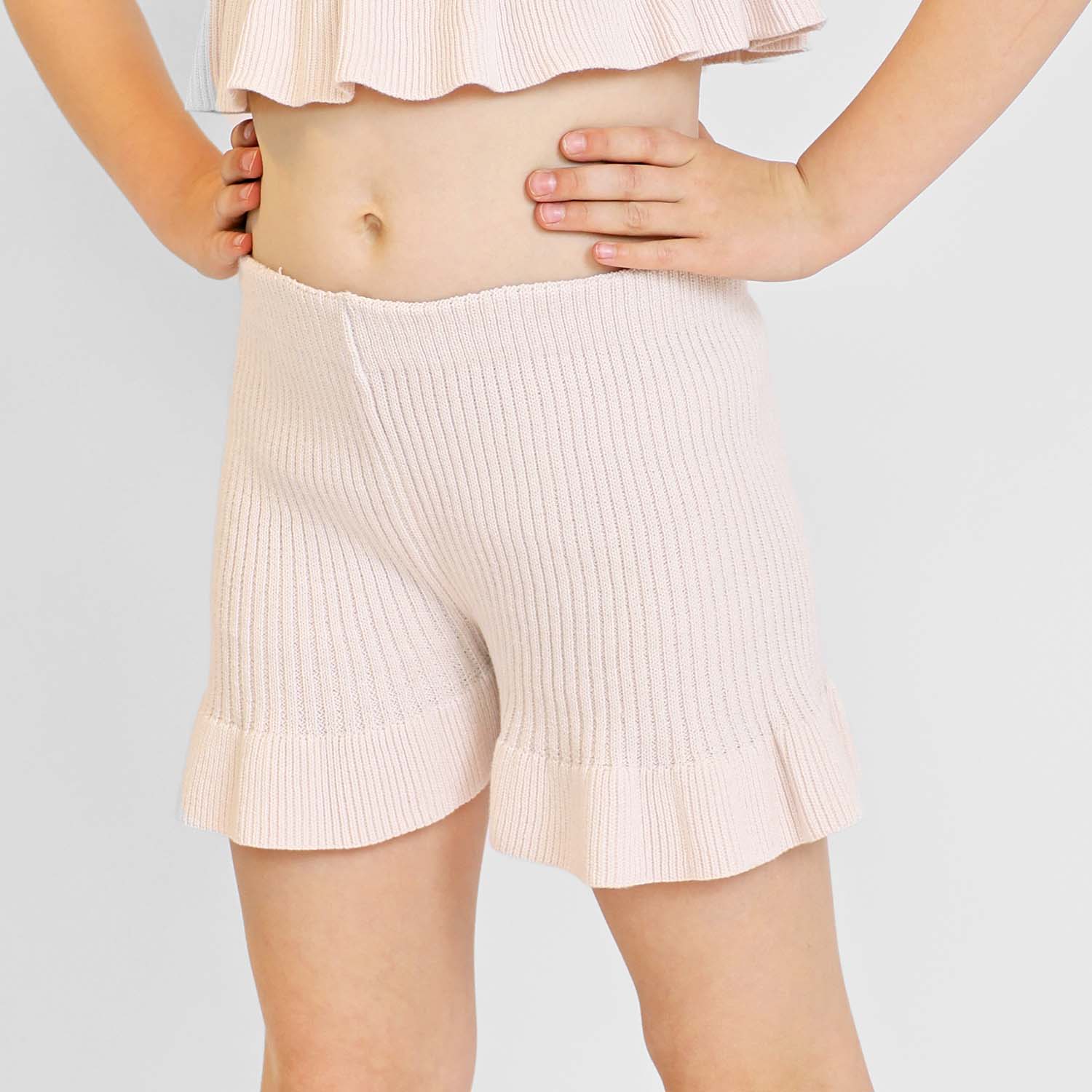 Pink Knitted Beach Shorts – view 5 – Infantium Victoria
