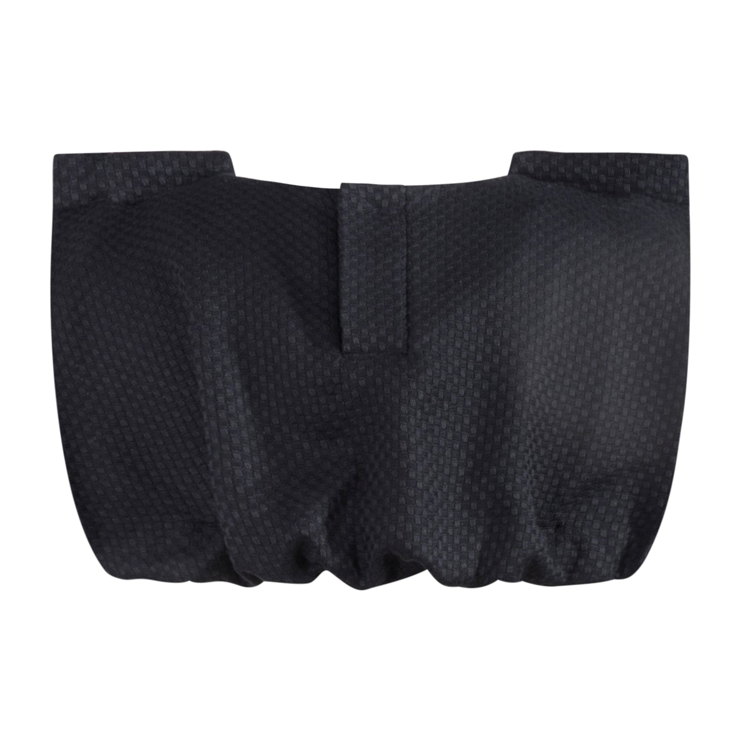 The Tiny Crop Top — Black Poplin – view 2 – Infantium Victoria