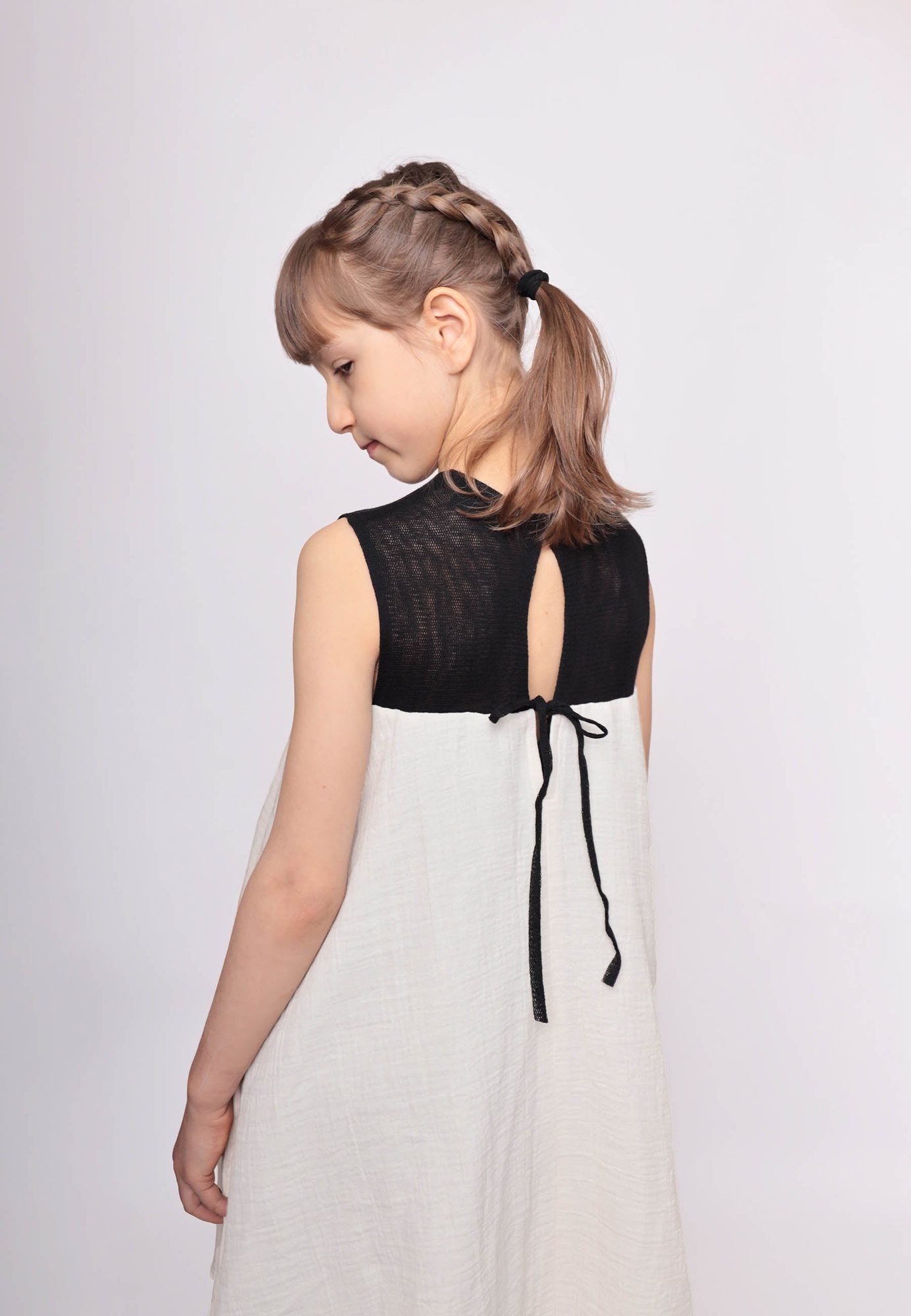 White Baby Doll Dress for Girls – view 9 – Infantium Victoria