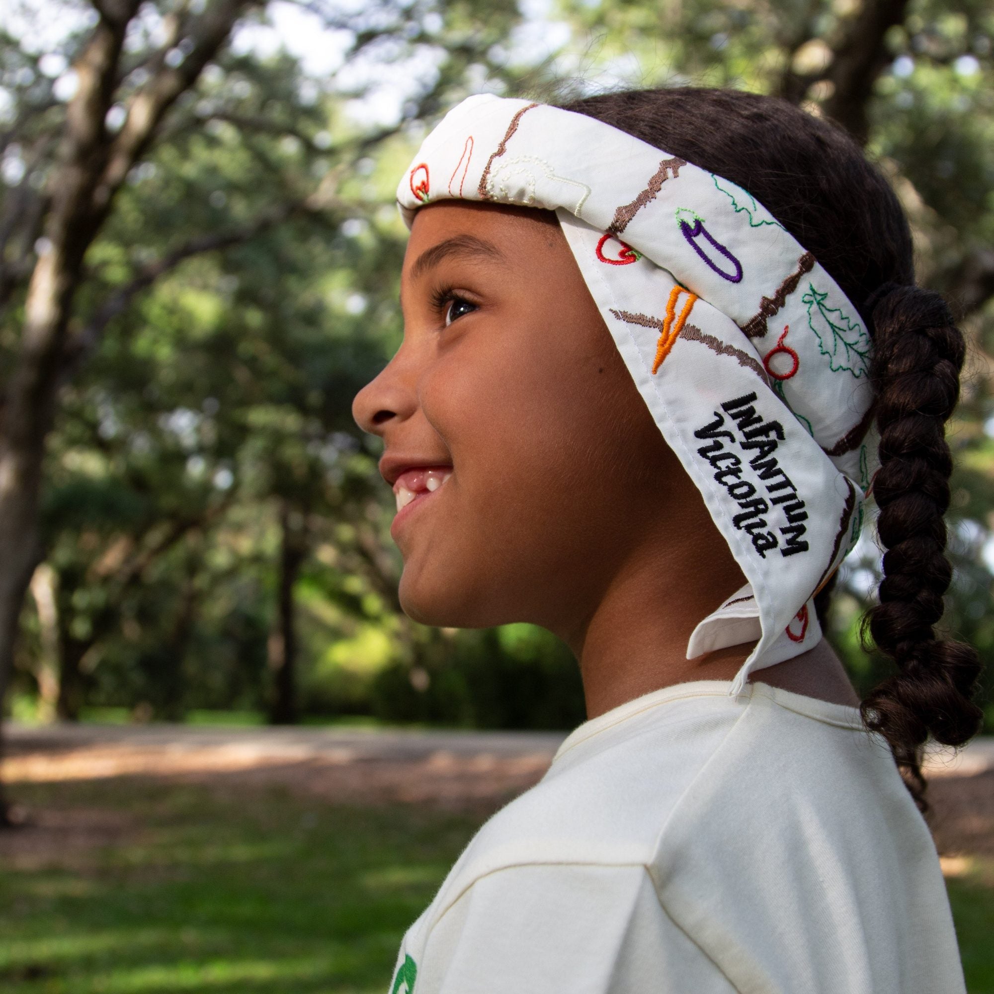 Off-White Bandana with Embroidery – view 2 – Infantium Victoria