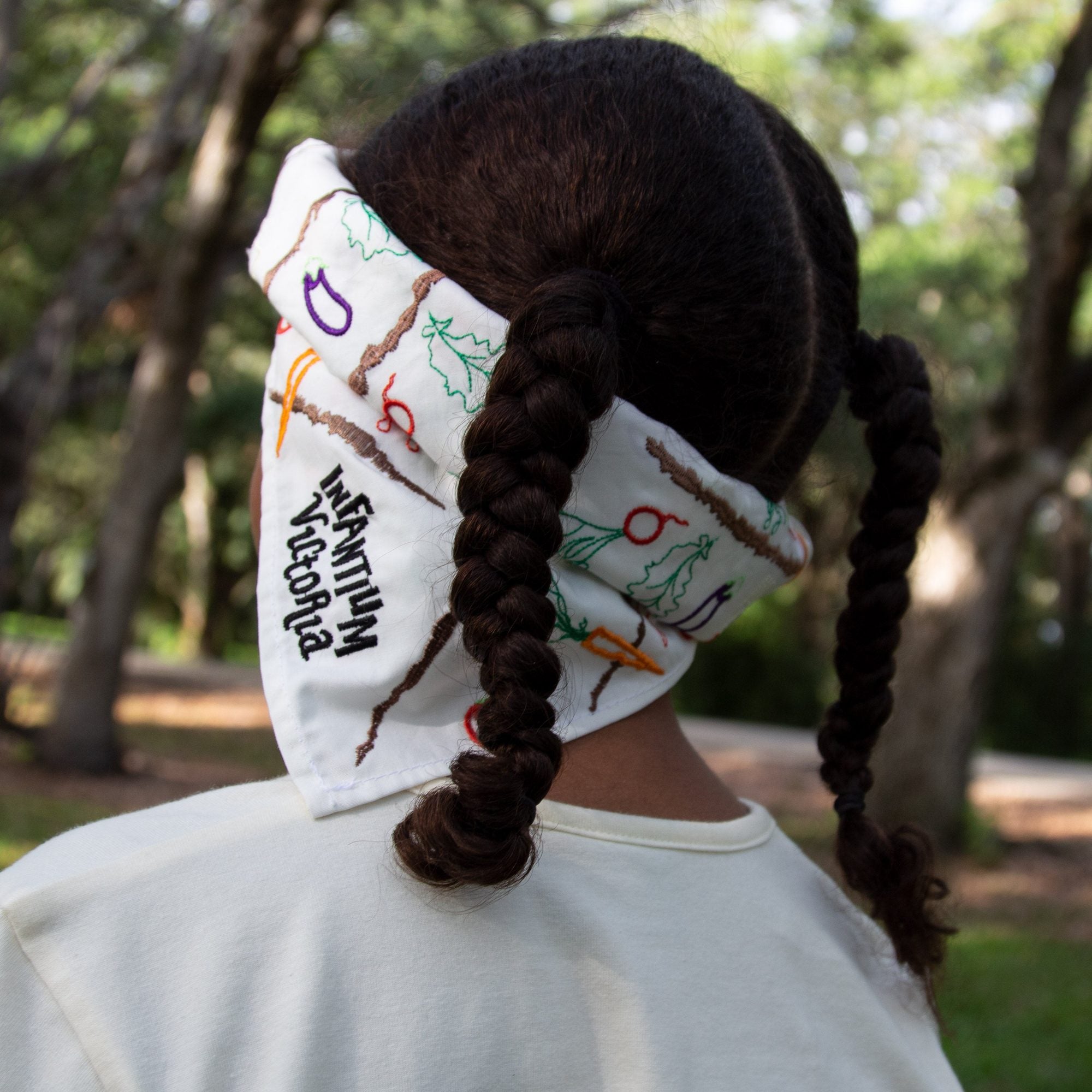 Off-White Bandana with Embroidery – view 3 – Infantium Victoria