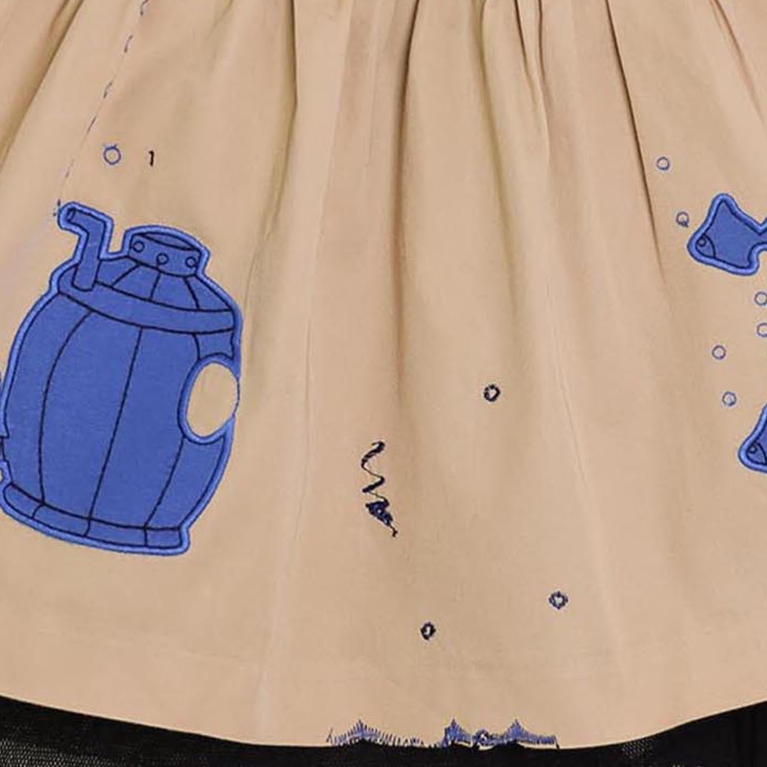 MAGIC MENDING PRELOVED Beige Cotton Skirt with Submarine, 6 years – view 3 – Infantium Victoria