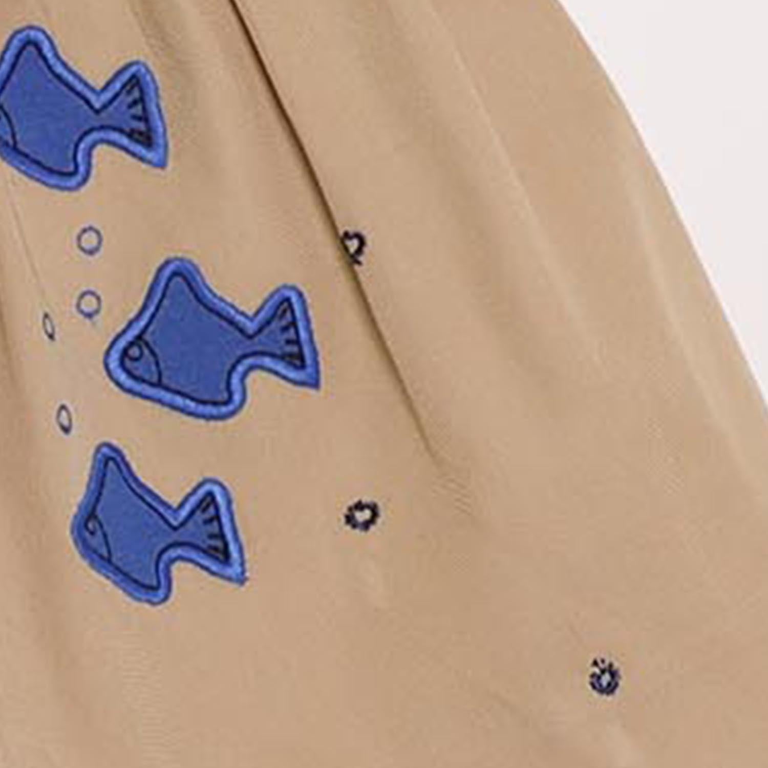 MAGIC MENDING PRELOVED Beige Cotton Skirt with Submarine, 2 years – view 3 – Infantium Victoria