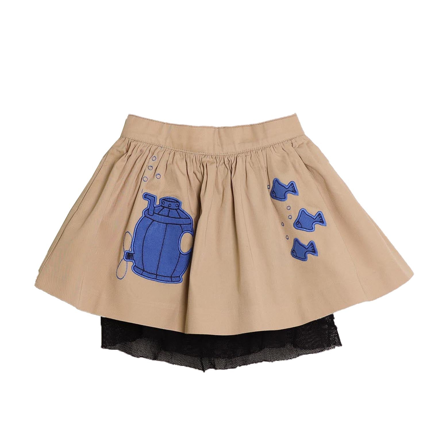 MAGIC MENDING PRELOVED Beige Cotton Skirt with Submarine, 2 years – Infantium Victoria