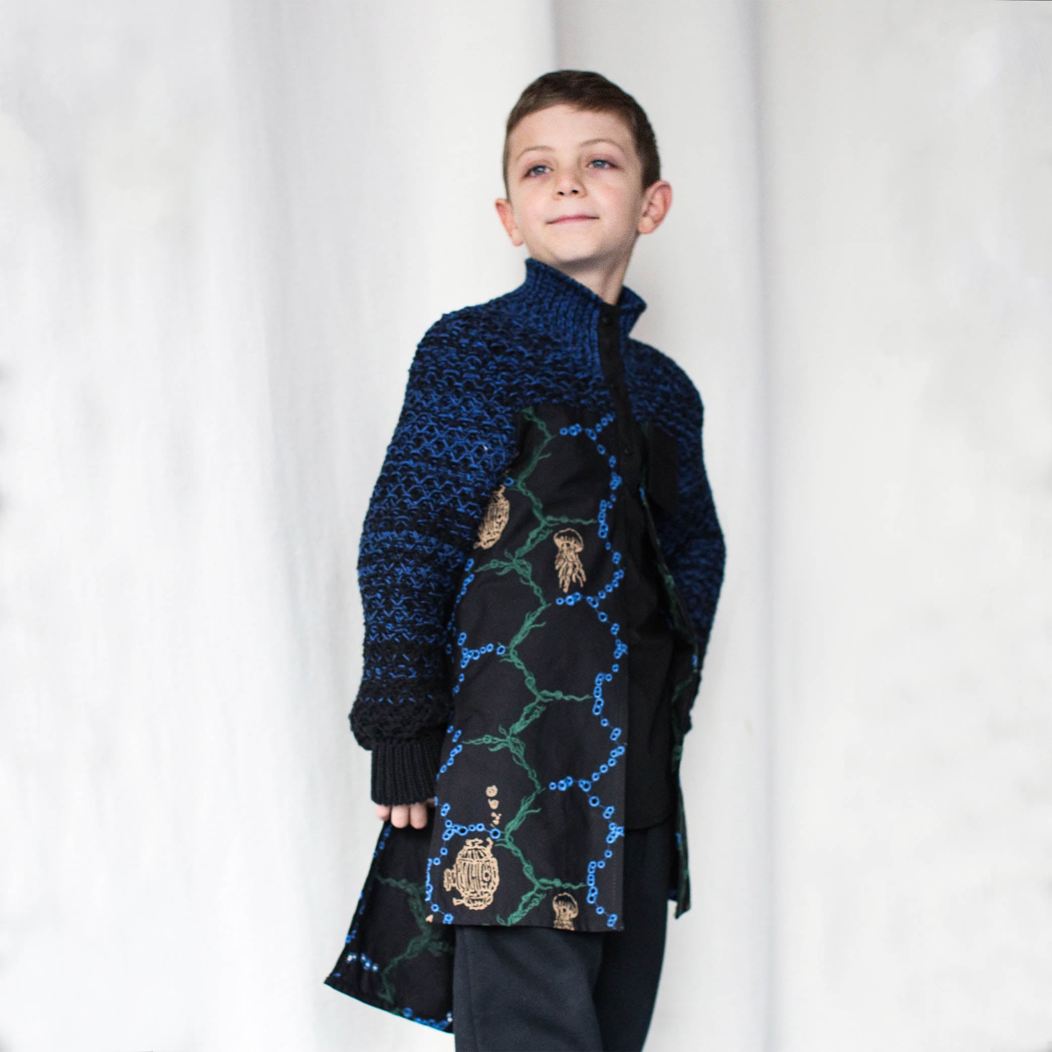 Festive Shirt with Knitwear - Organic Cotton – view 2 – Infantium Victoria