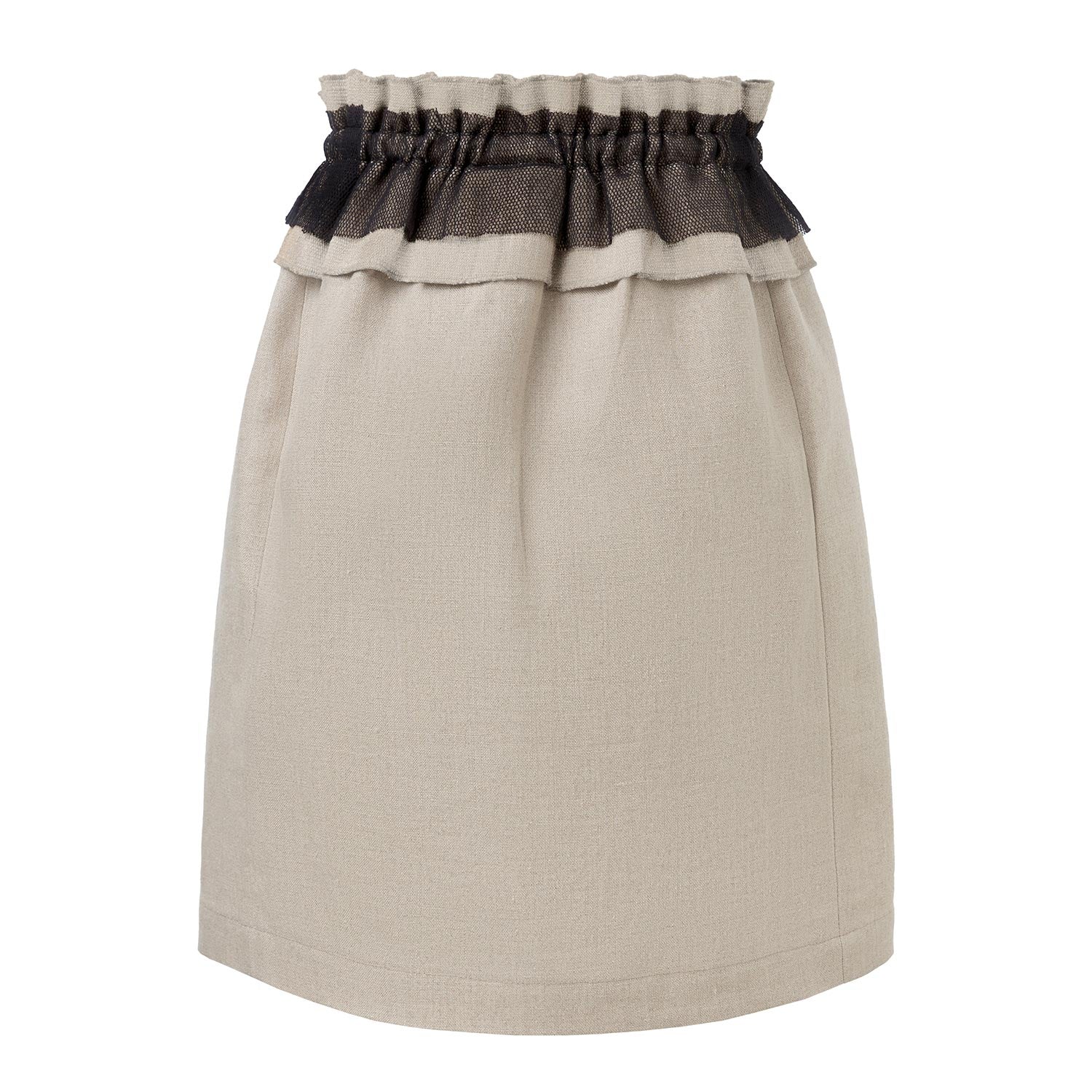 Linen Skirt with Ruffles – view 2 – Infantium Victoria