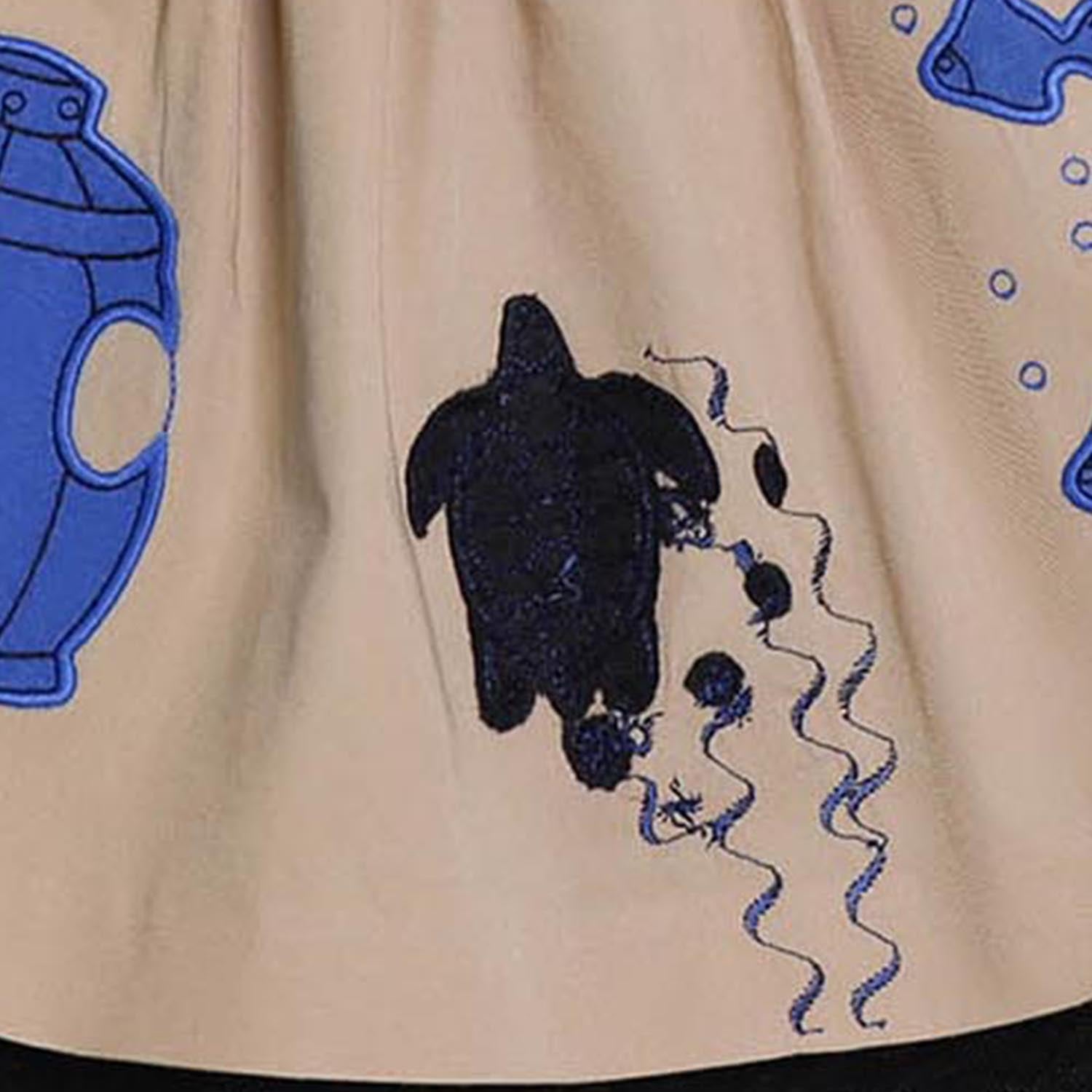 MAGIC MENDING PRELOVED Beige Cotton Skirt with Submarine, 4 years – view 3 – Infantium Victoria