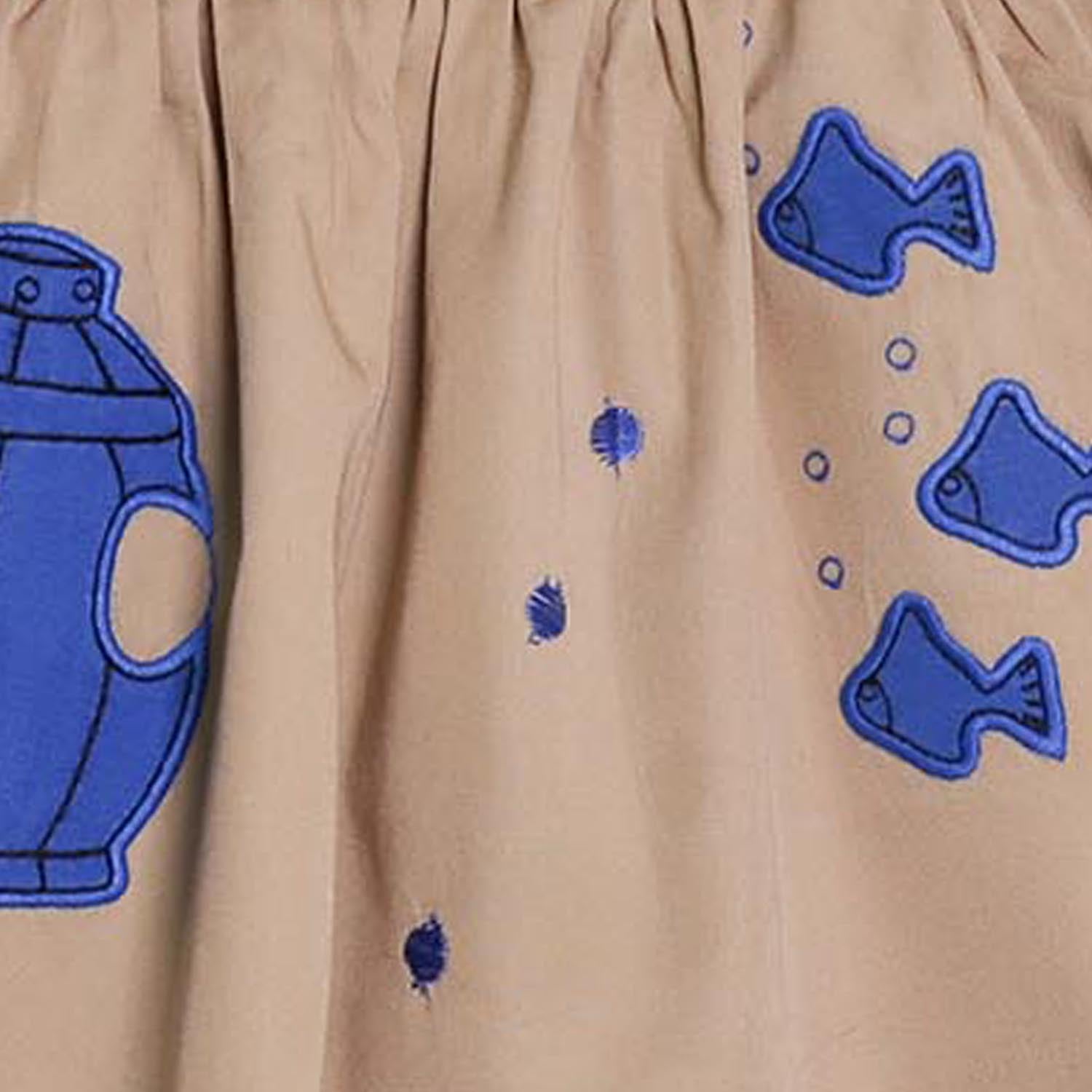 MAGIC MENDING PRELOVED Beige Cotton Skirt with Submarine, 2 years – view 3 – Infantium Victoria