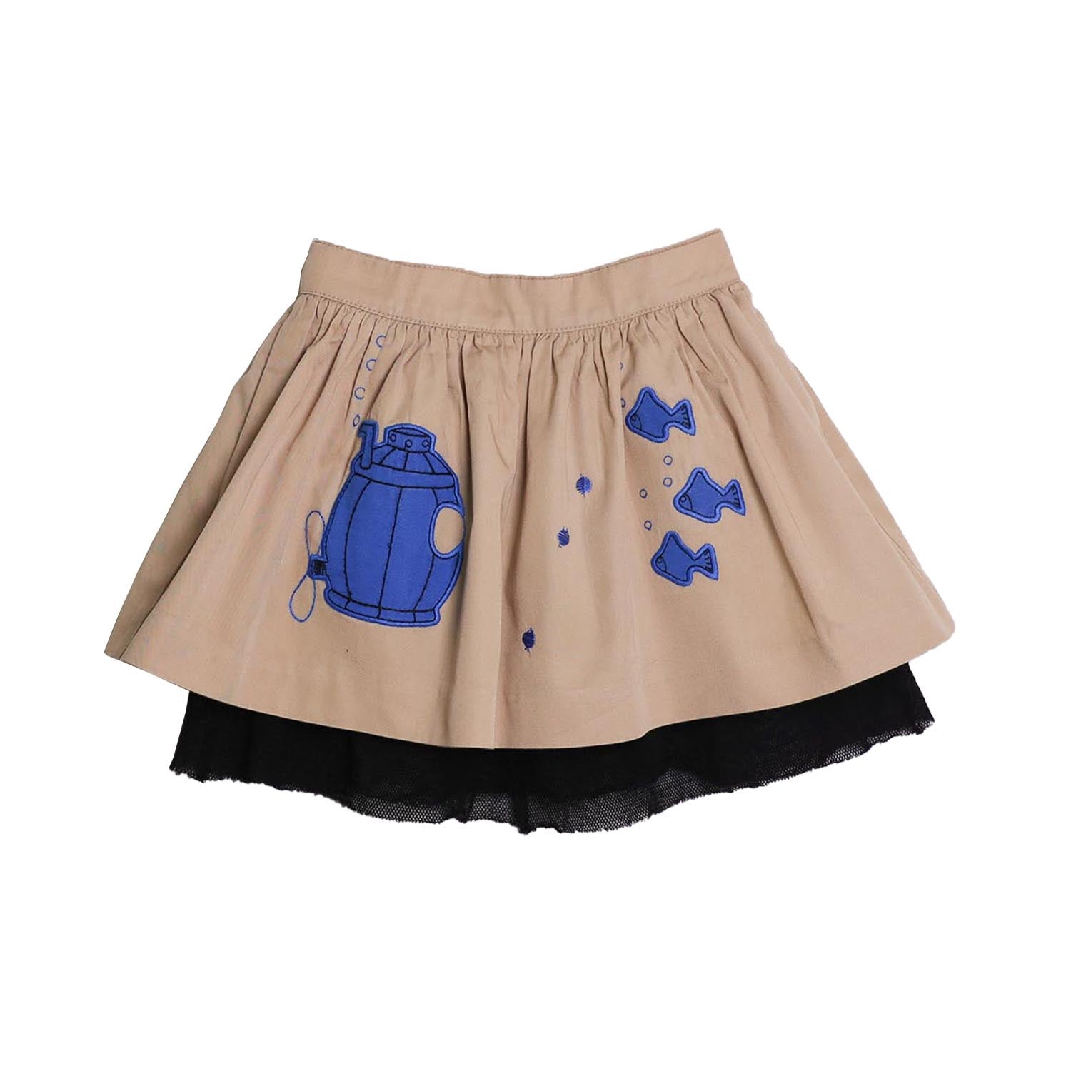 MAGIC MENDING PRELOVED Beige Cotton Skirt with Submarine, 2 years – Infantium Victoria