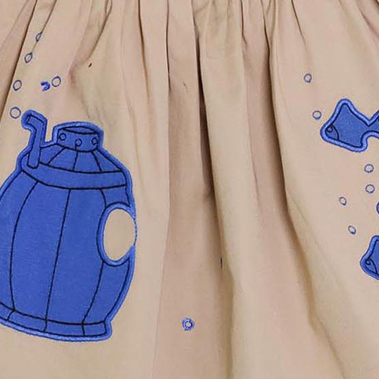 MAGIC MENDING PRELOVED Beige Cotton Skirt with Submarine, 4 years – view 3 – Infantium Victoria