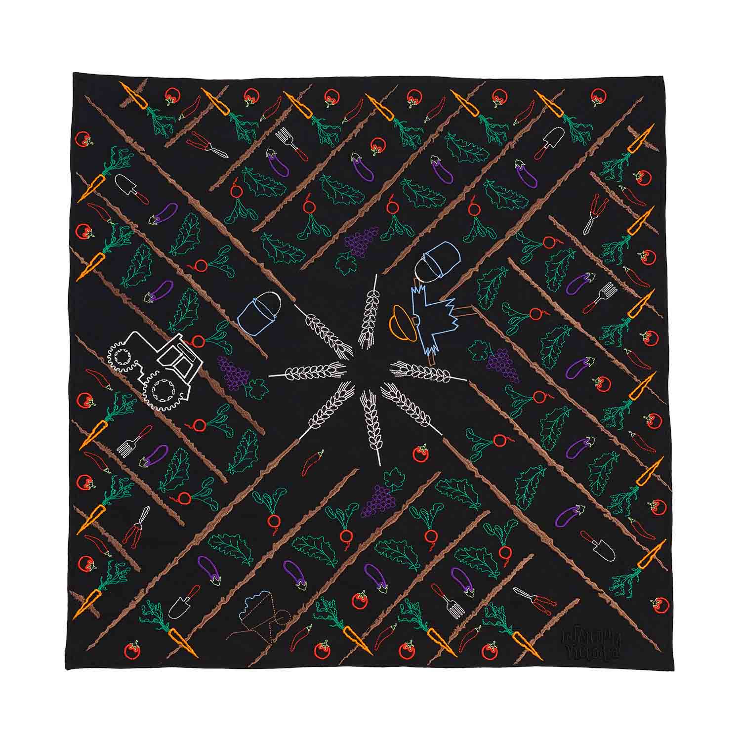 Black Bandana with Embroidery – Infantium Victoria