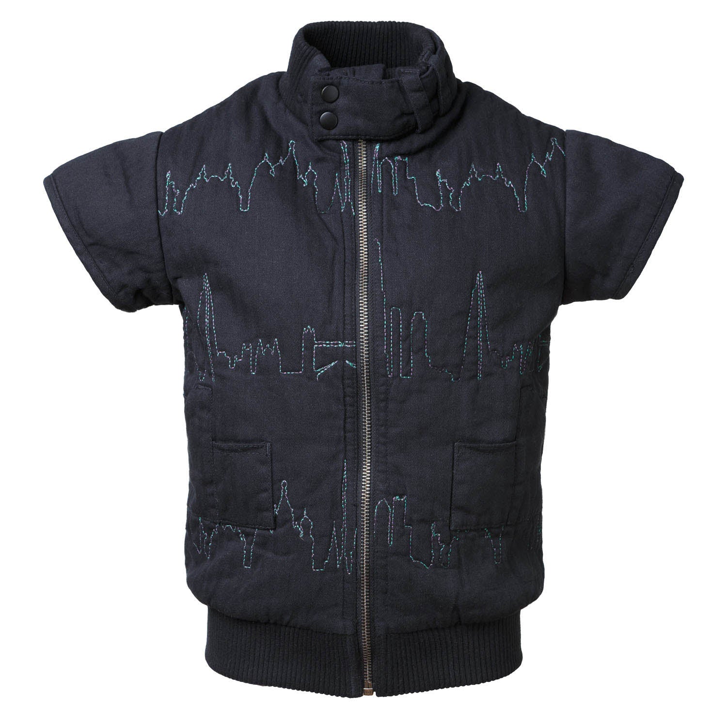 Padded Vest with Skyline Embroidery – Infantium Victoria
