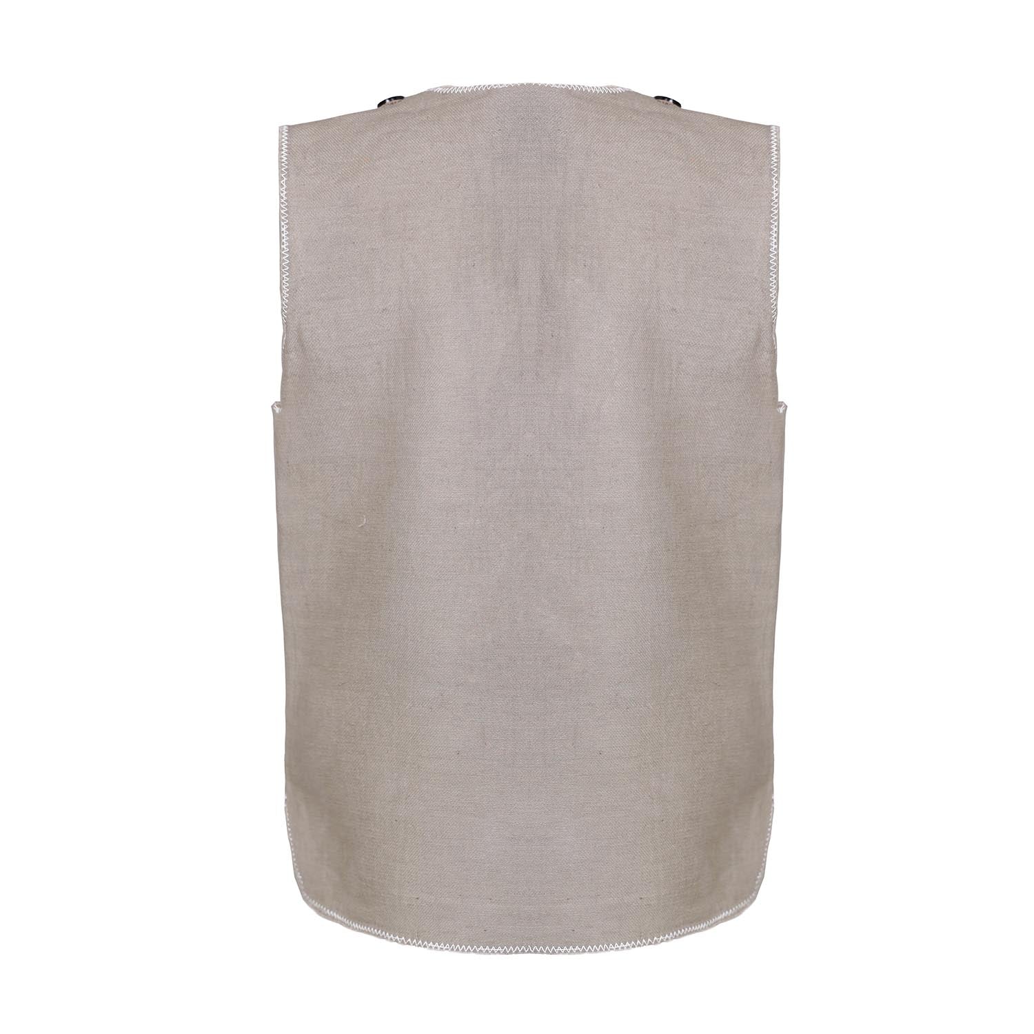 Khaki Vegan Cashmere Weganool Baby Tunic – view 3 – Infantium Victoria