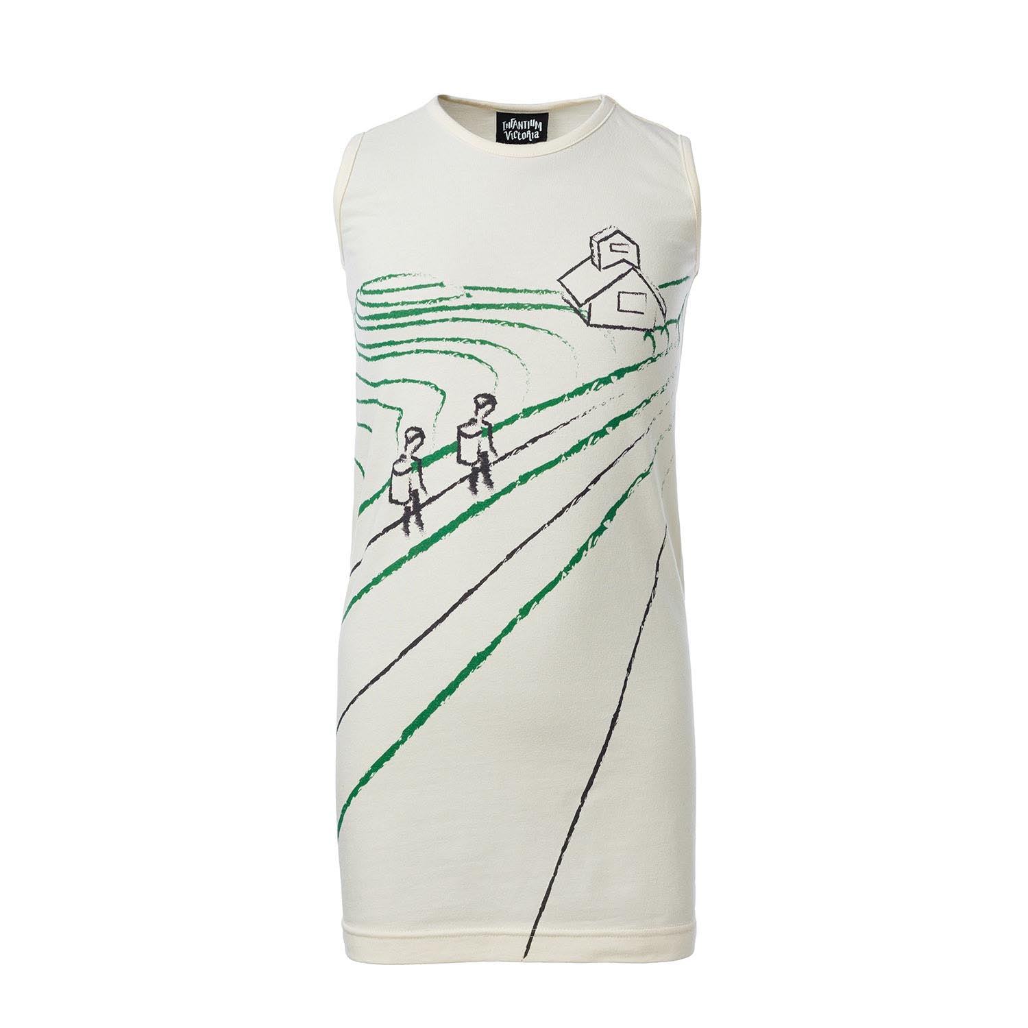 Off-White T-Shirt Dress with Rice Paddy – Infantium Victoria