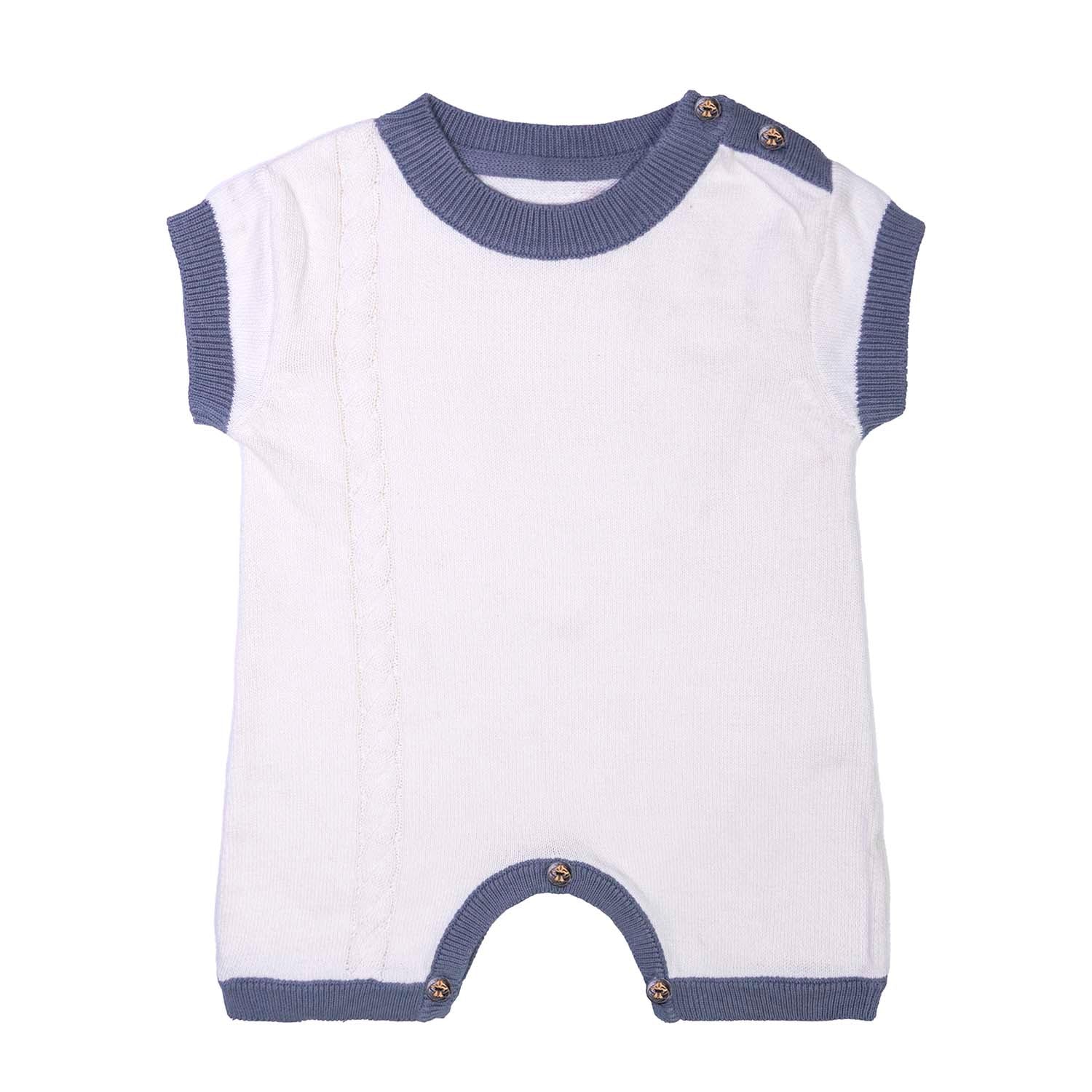 Organic Cotton Knitted Newborn Summer Romper – Infantium Victoria