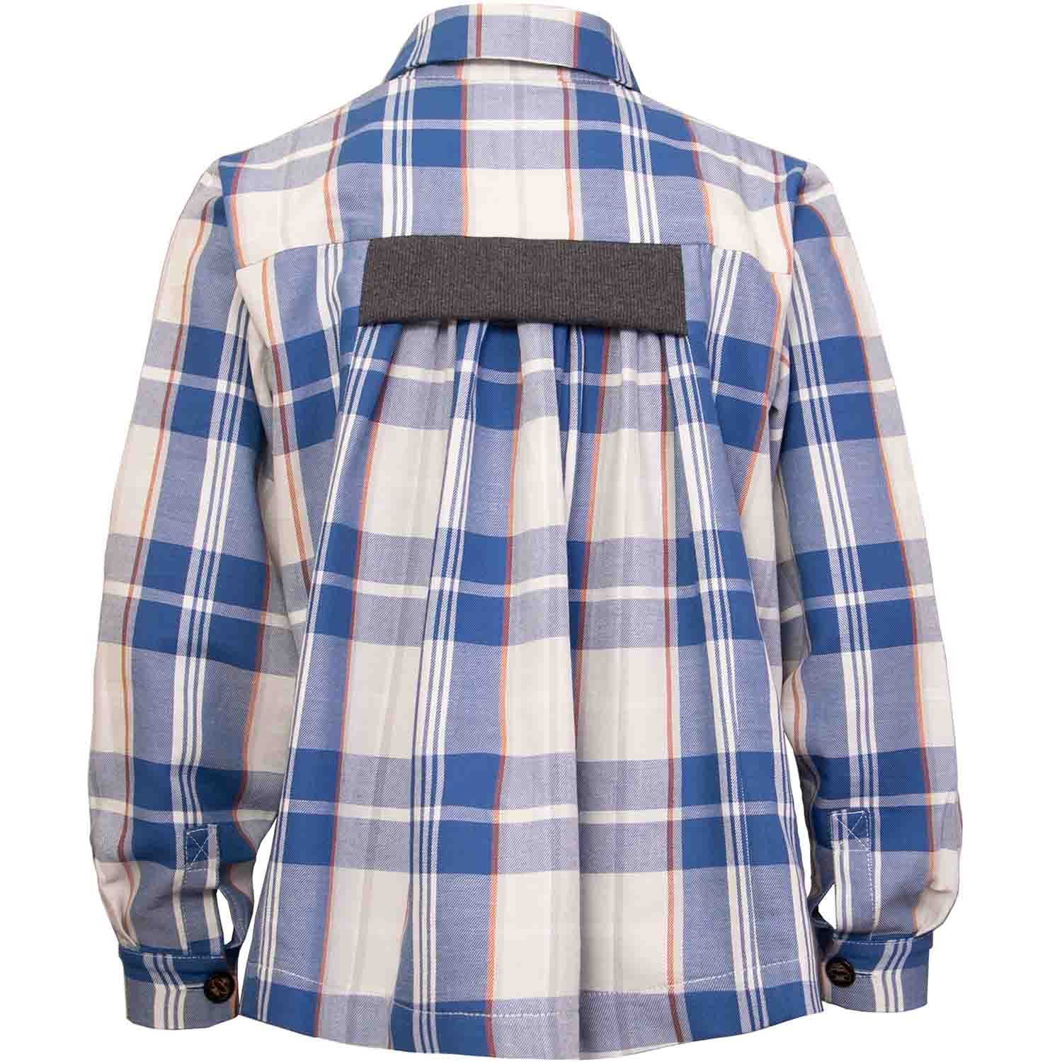 Kids Blue Plaid Shirt – view 3 – Infantium Victoria