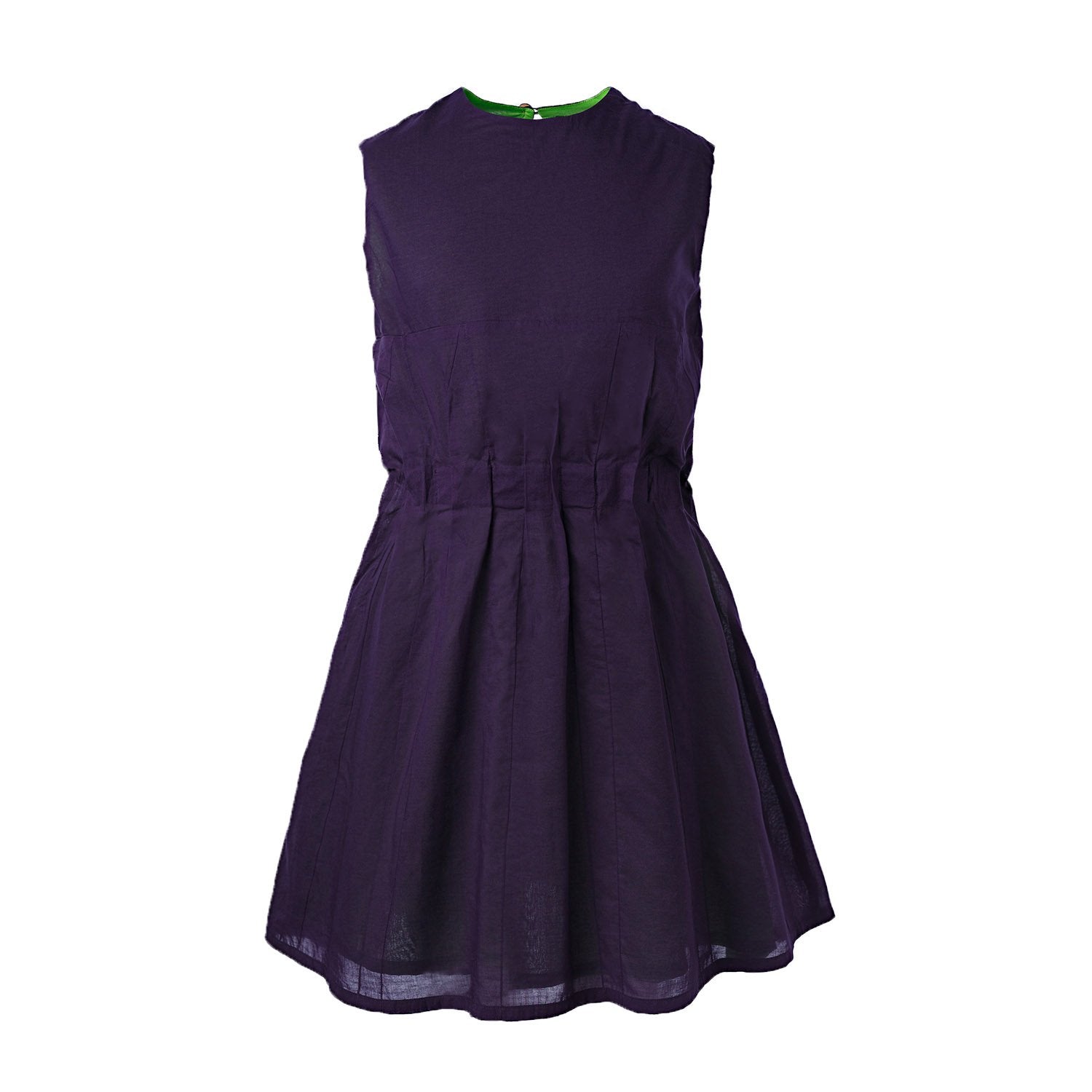 Purple Summer Dress with Pleats – Infantium Victoria