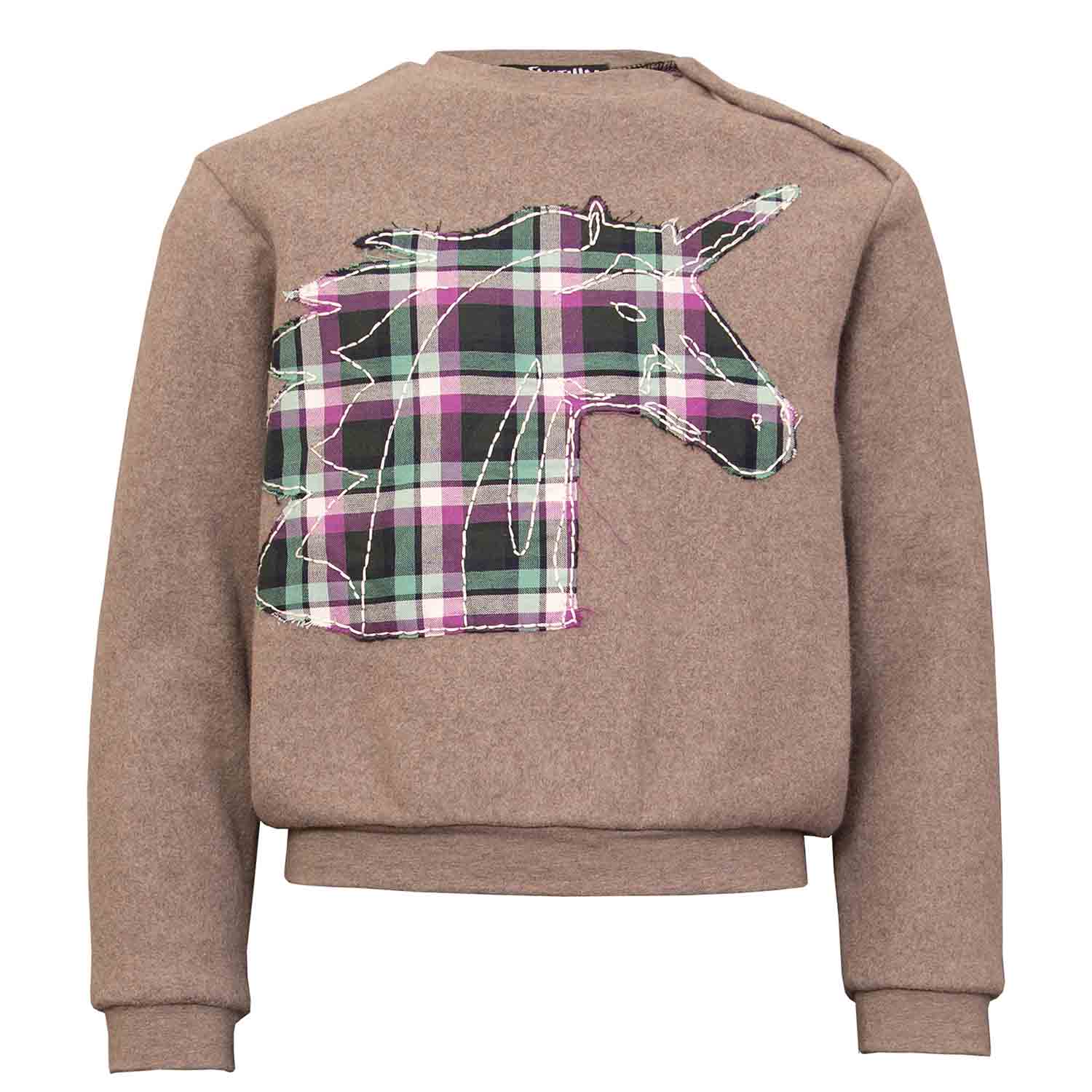 Beige Fleece Sweatshirt with Unicorn Appliqué – Infantium Victoria