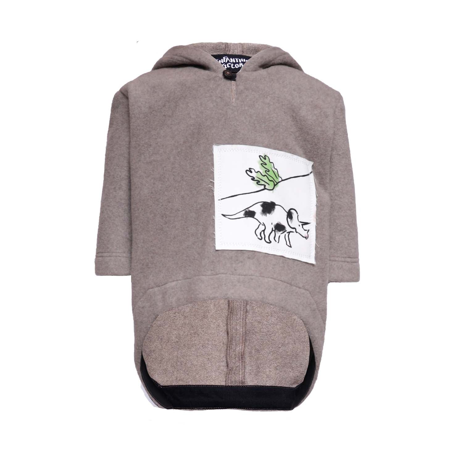 Beige Cotton Fleece Hoodie for Baby – Infantium Victoria