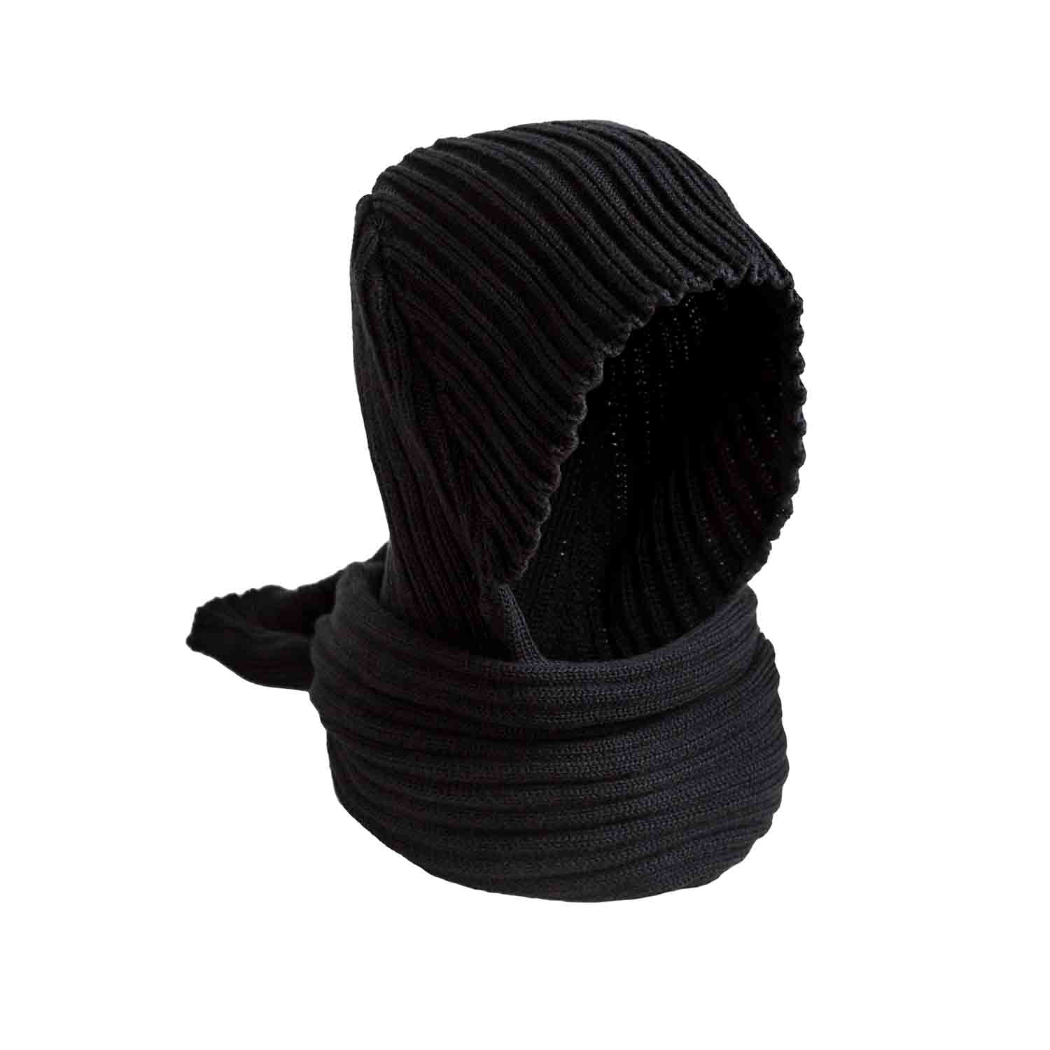 Black Knitted Hat-Scarf – Infantium Victoria