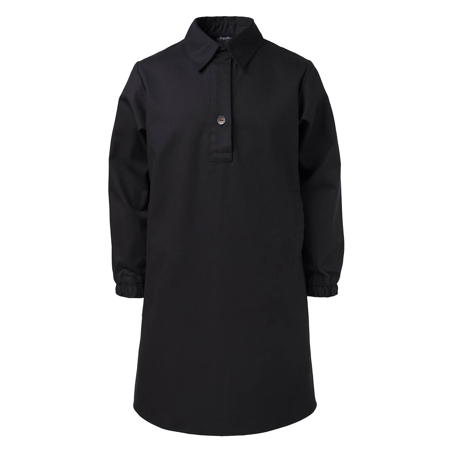 Girls Black Shirt Dress with Panda Embroidery – view 3 – Infantium Victoria