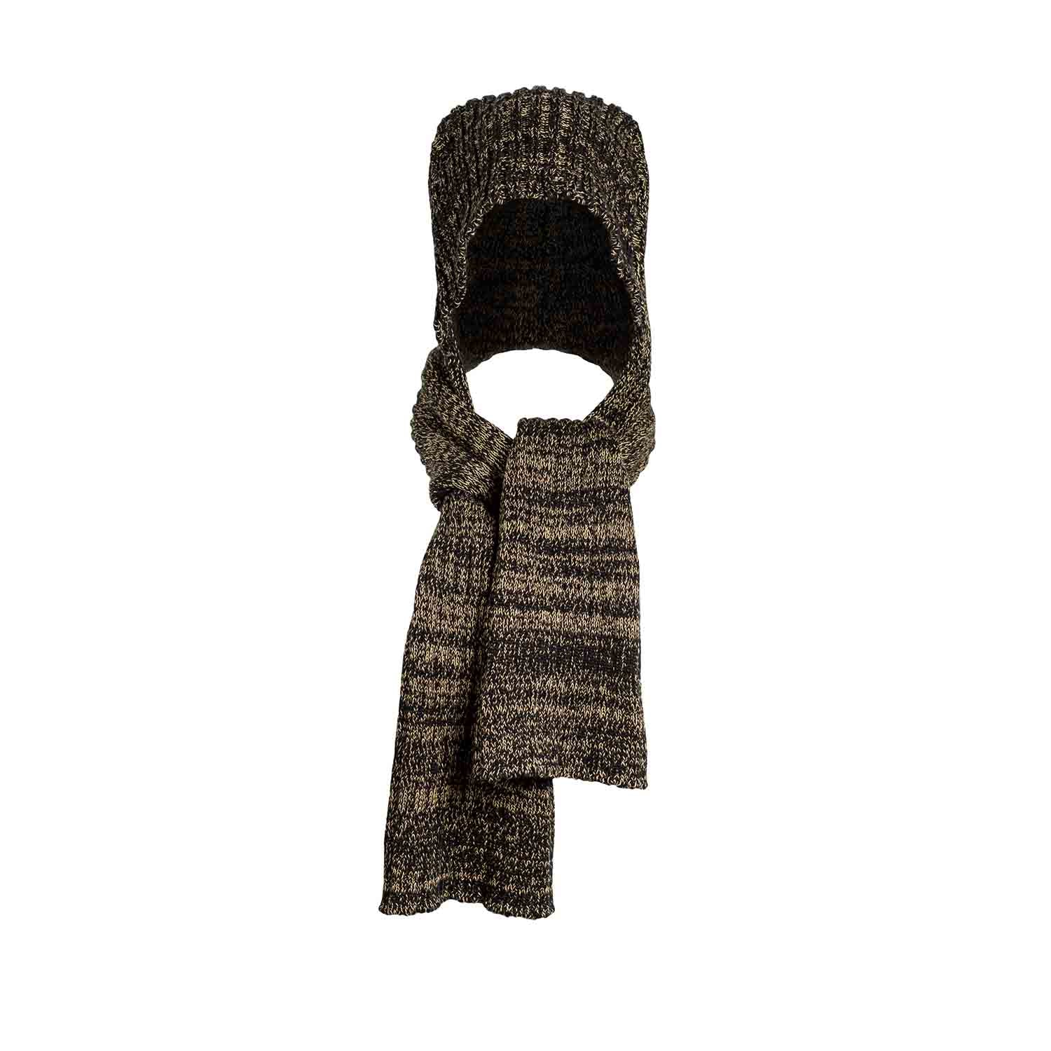 Black and Yellow Knitted Hat-Scarf – view 3 – Infantium Victoria