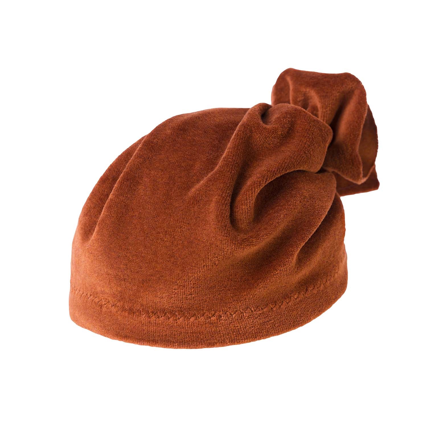 Copper Velvet Turban – view 2 – Infantium Victoria
