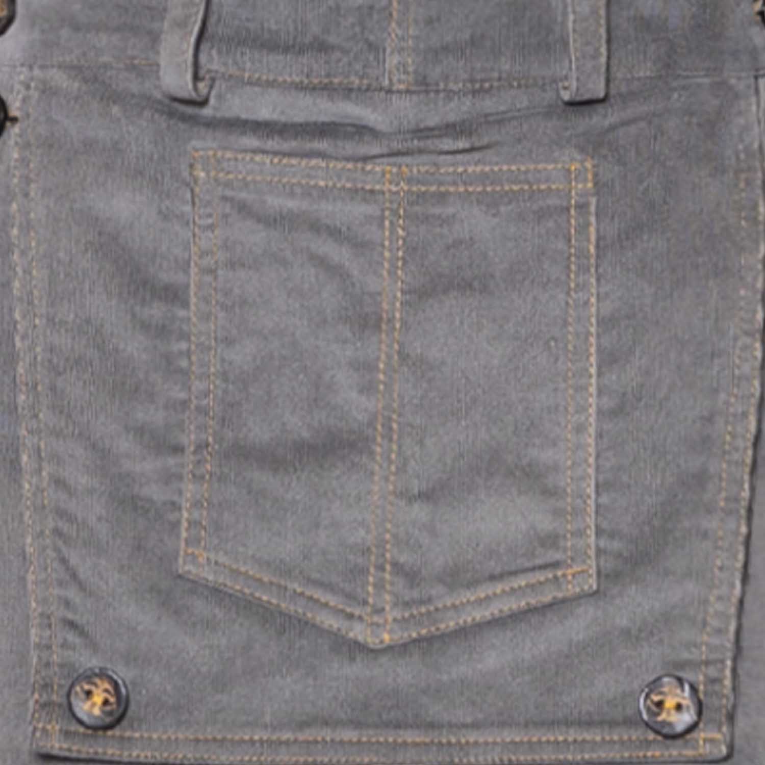Kids Grey Velvet Pants – view 3 – Infantium Victoria