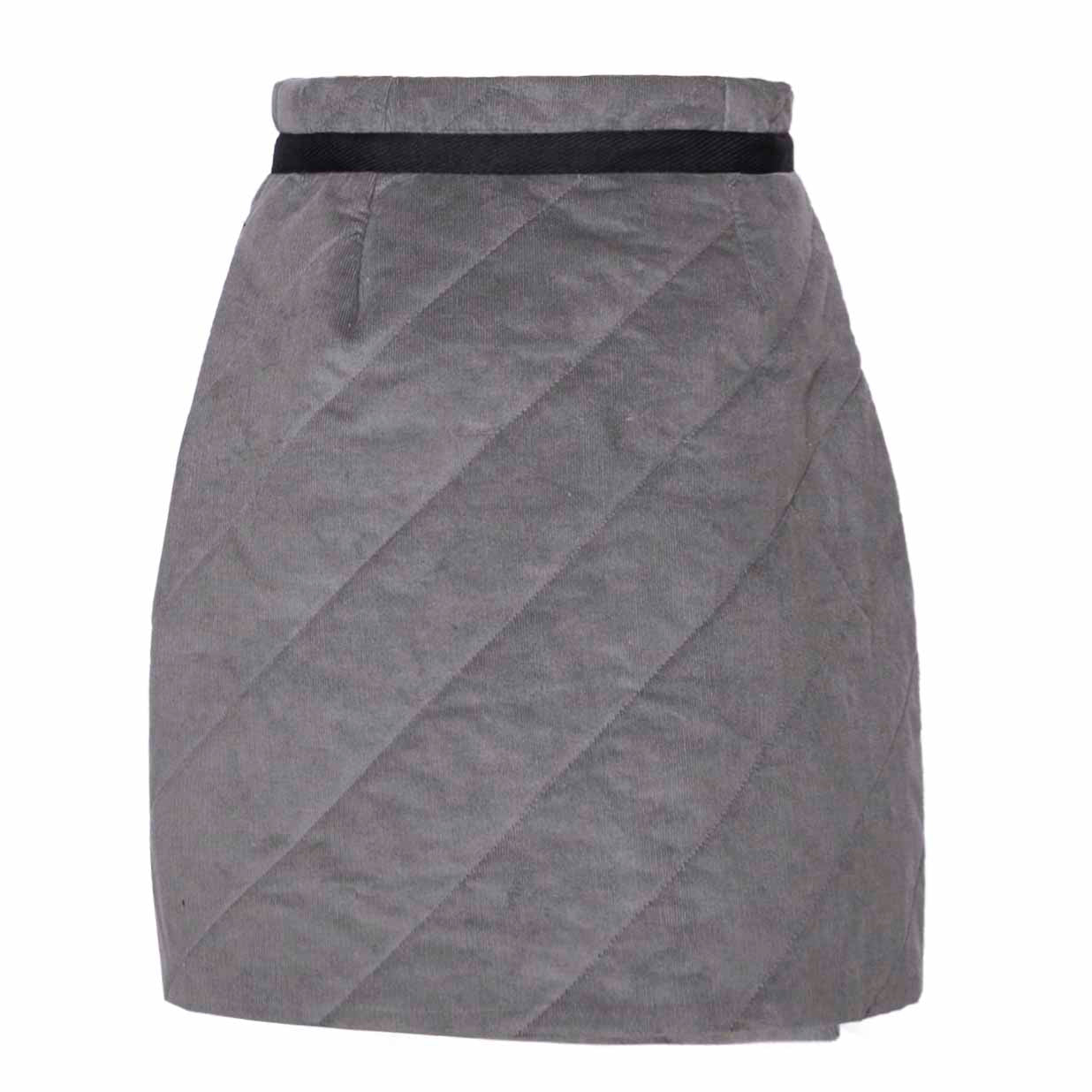 Girls Grey Velvet Skirt – view 4 – Infantium Victoria