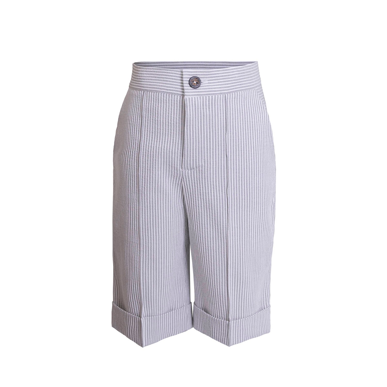 Kids' Grey and white Short Pants with Stripes – Infantium Victoria