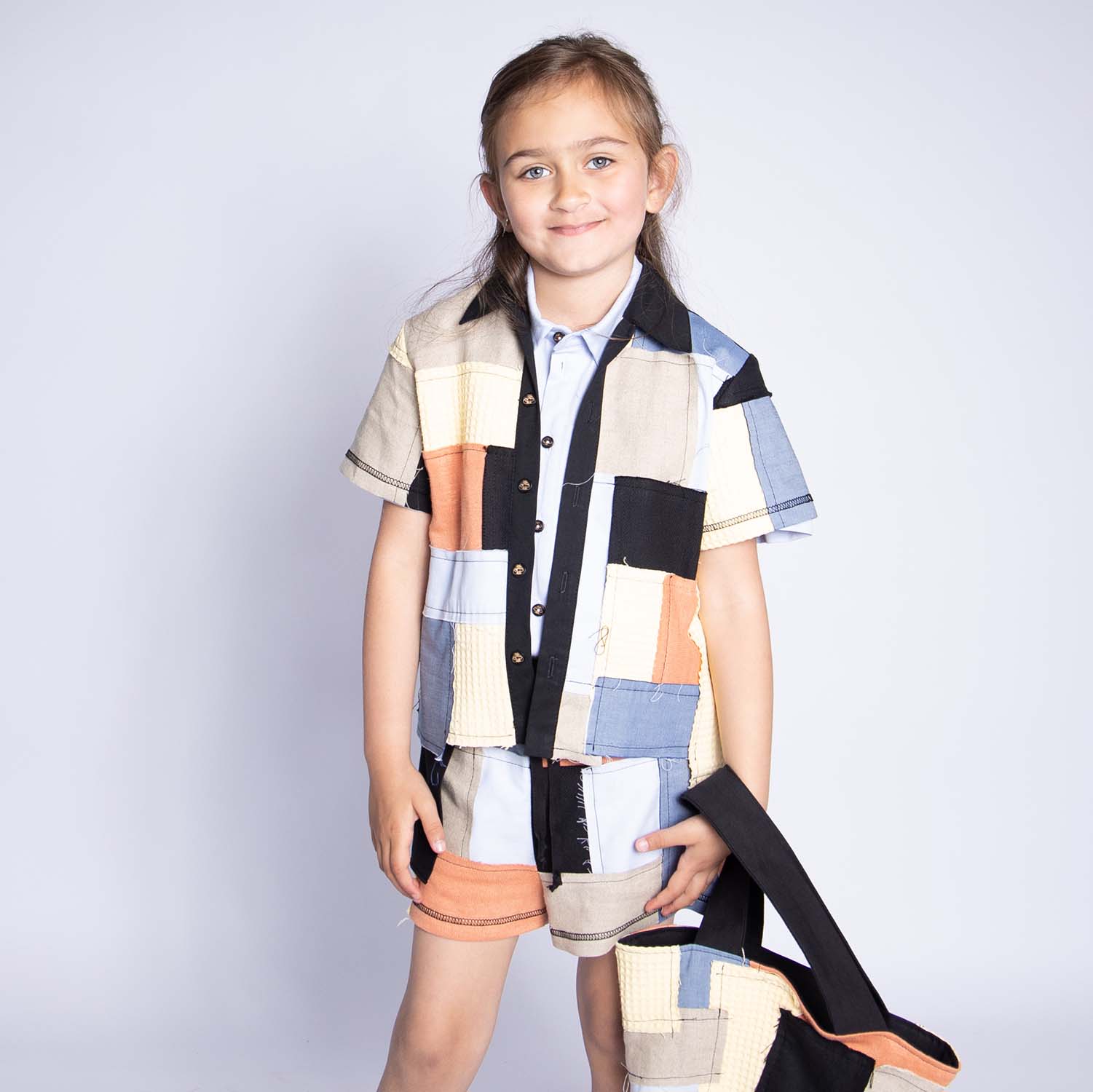 Zero Waste Patchwork Shirt for Kids – view 3 – Infantium Victoria