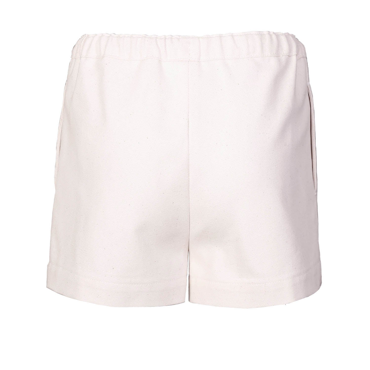 Kids' Off-White Canvas Mini Shorts – view 4 – Infantium Victoria