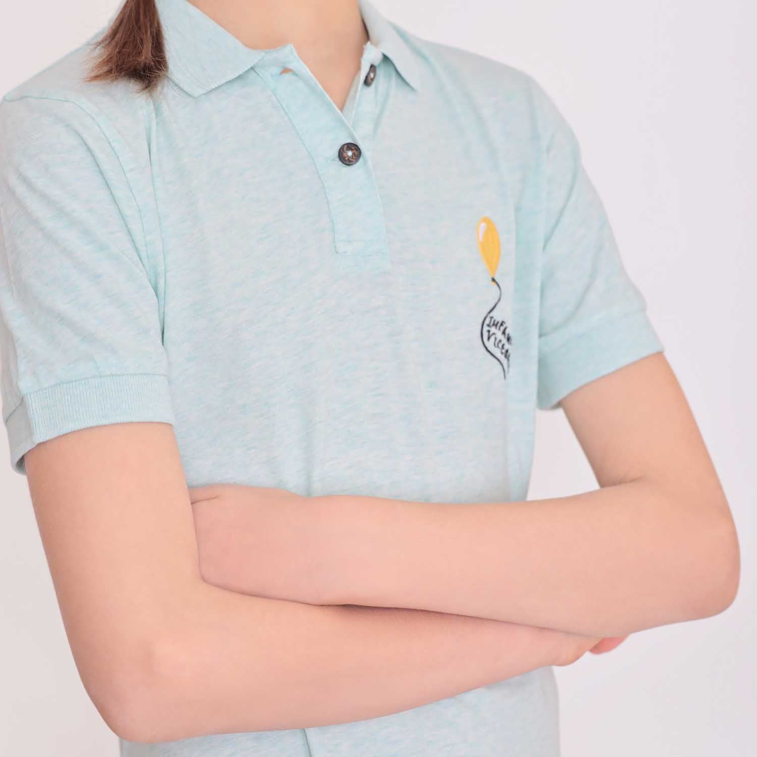 Mint Green Girls Polo Dress – view 3 – Infantium Victoria