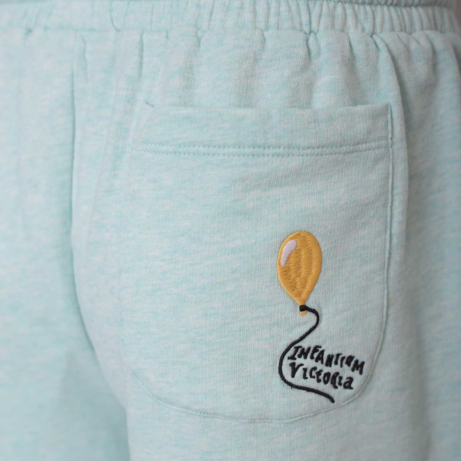 Mint Green Girls and Boys Sweat Shorts – view 2 – Infantium Victoria