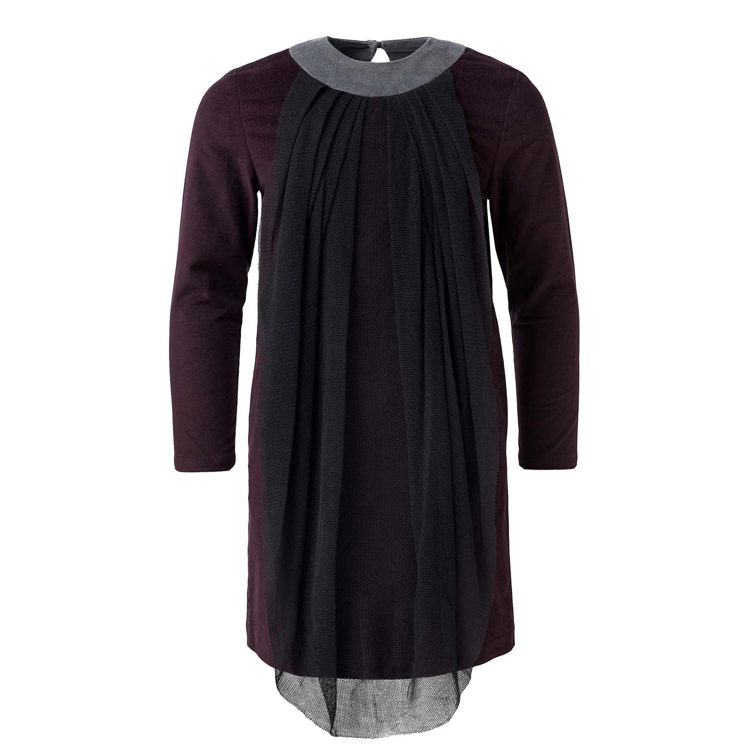 Purple Dress with Draping – Infantium Victoria
