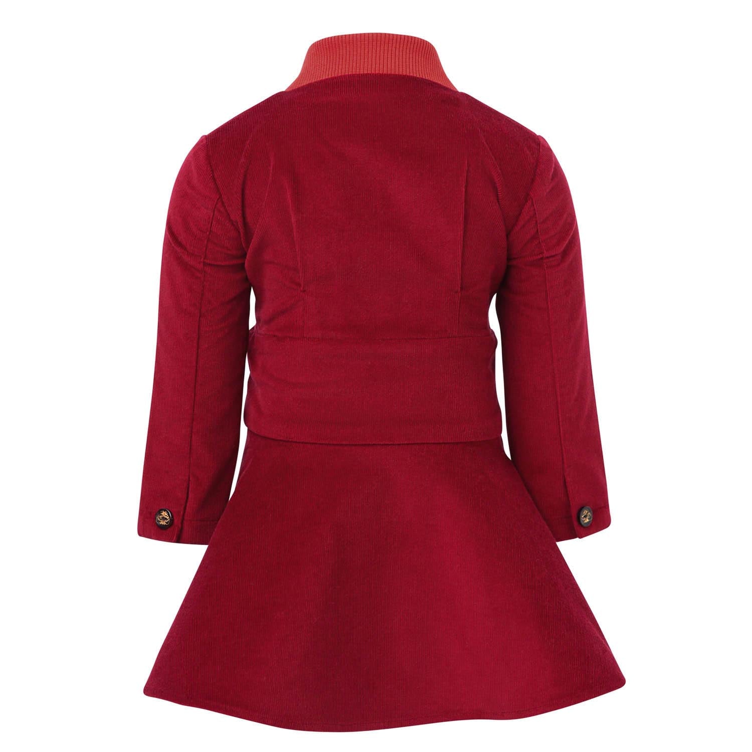 Red Velvet Baby Dress – view 2 – Infantium Victoria