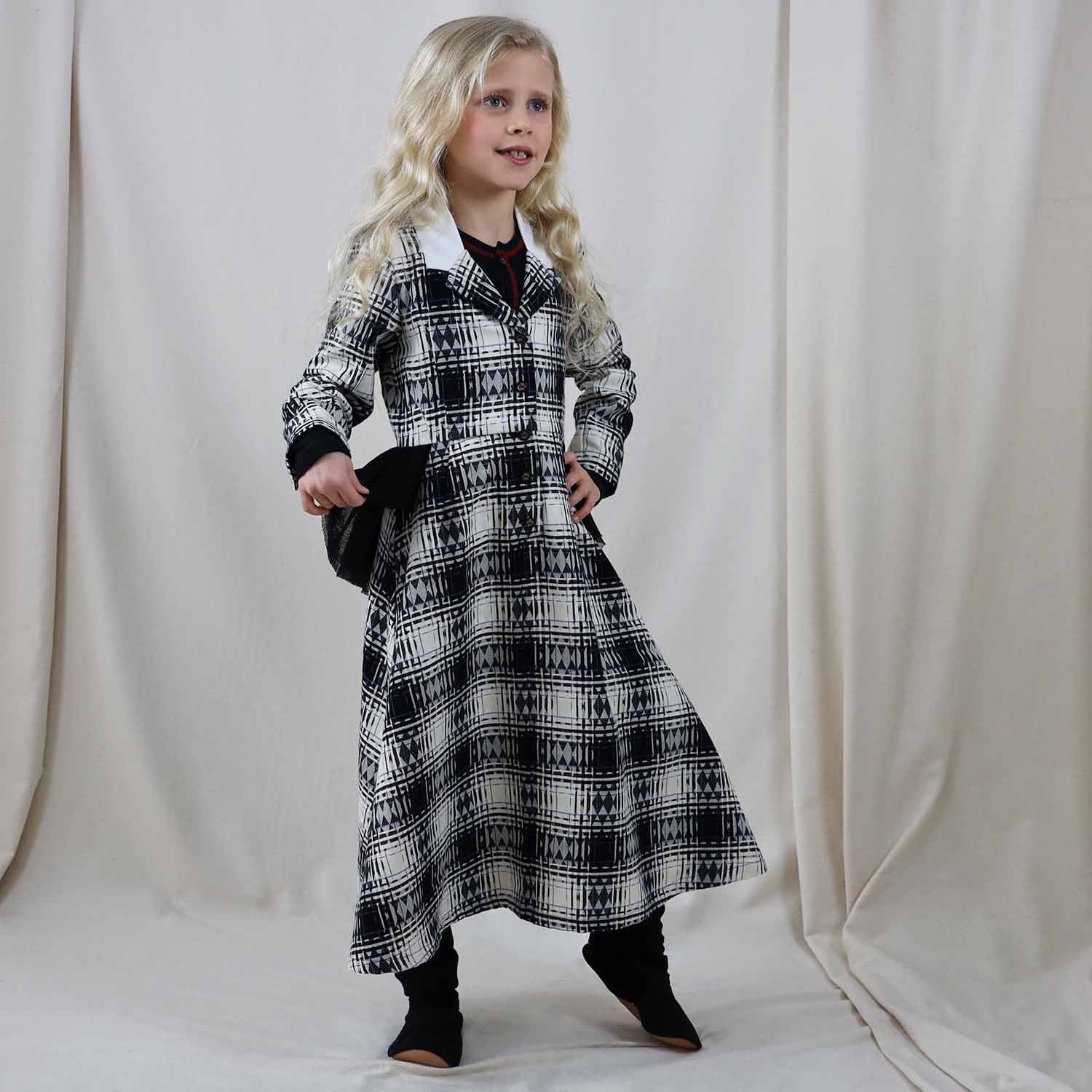 Tartan Bustle Dress – view 2 – Infantium Victoria